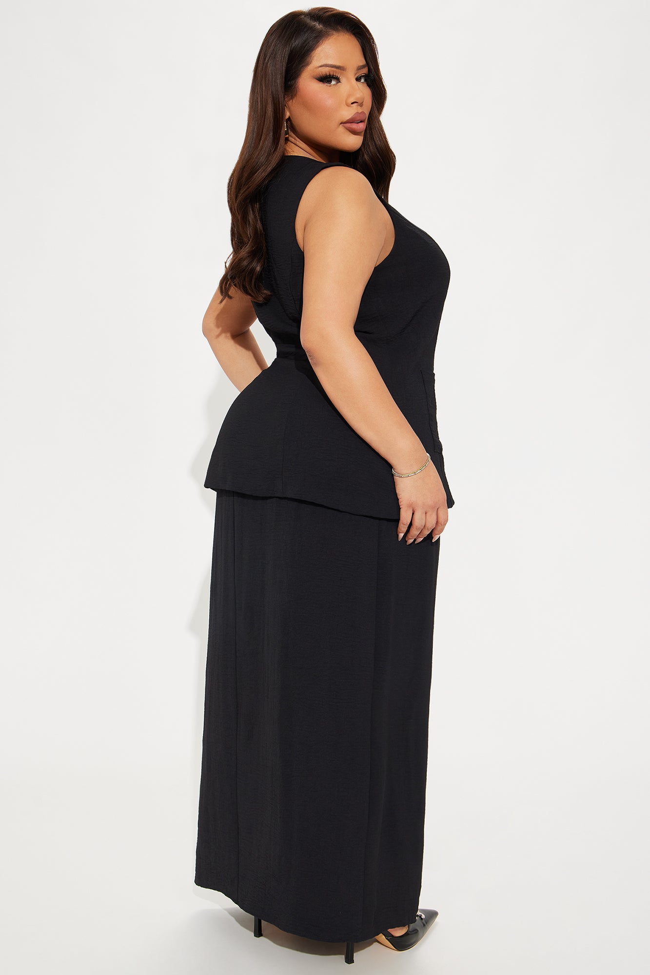 Alina Vest And Maxi Skirt Set - Black - Image 6