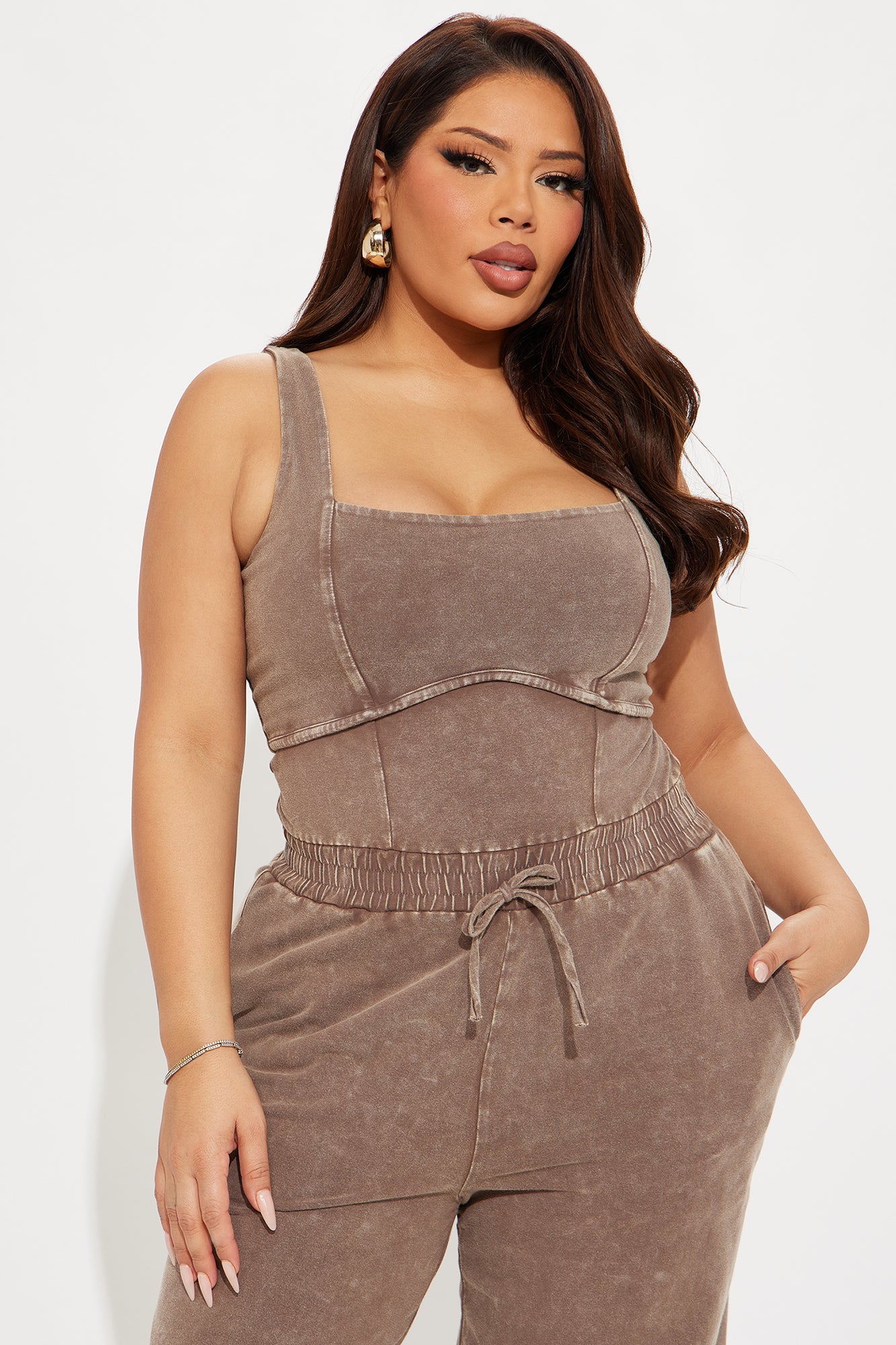 Keep It Up Jumpsuit - Brown - Image 5