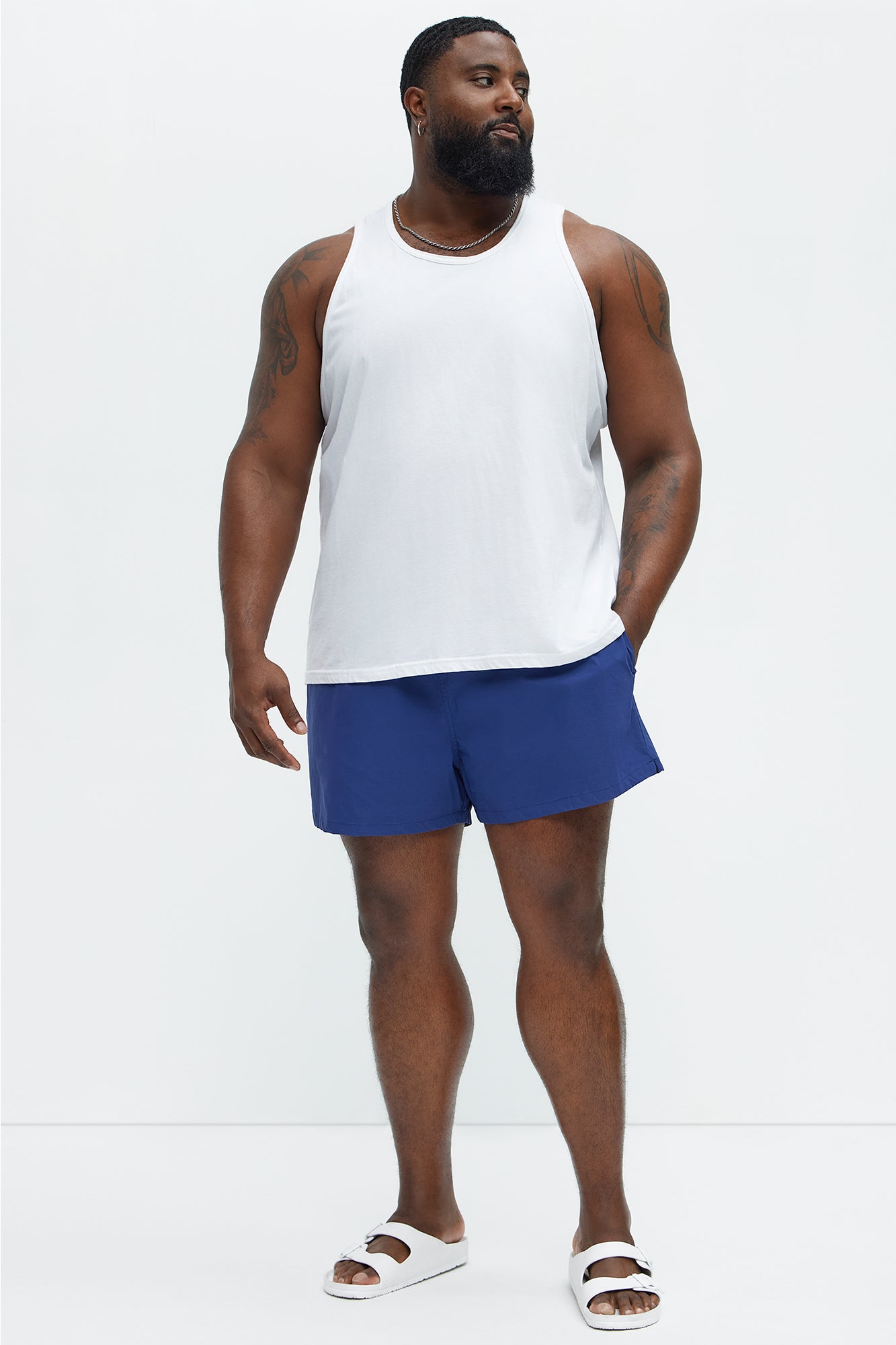 Montez Stretch Swim Trunk Short - Navy - Image 6
