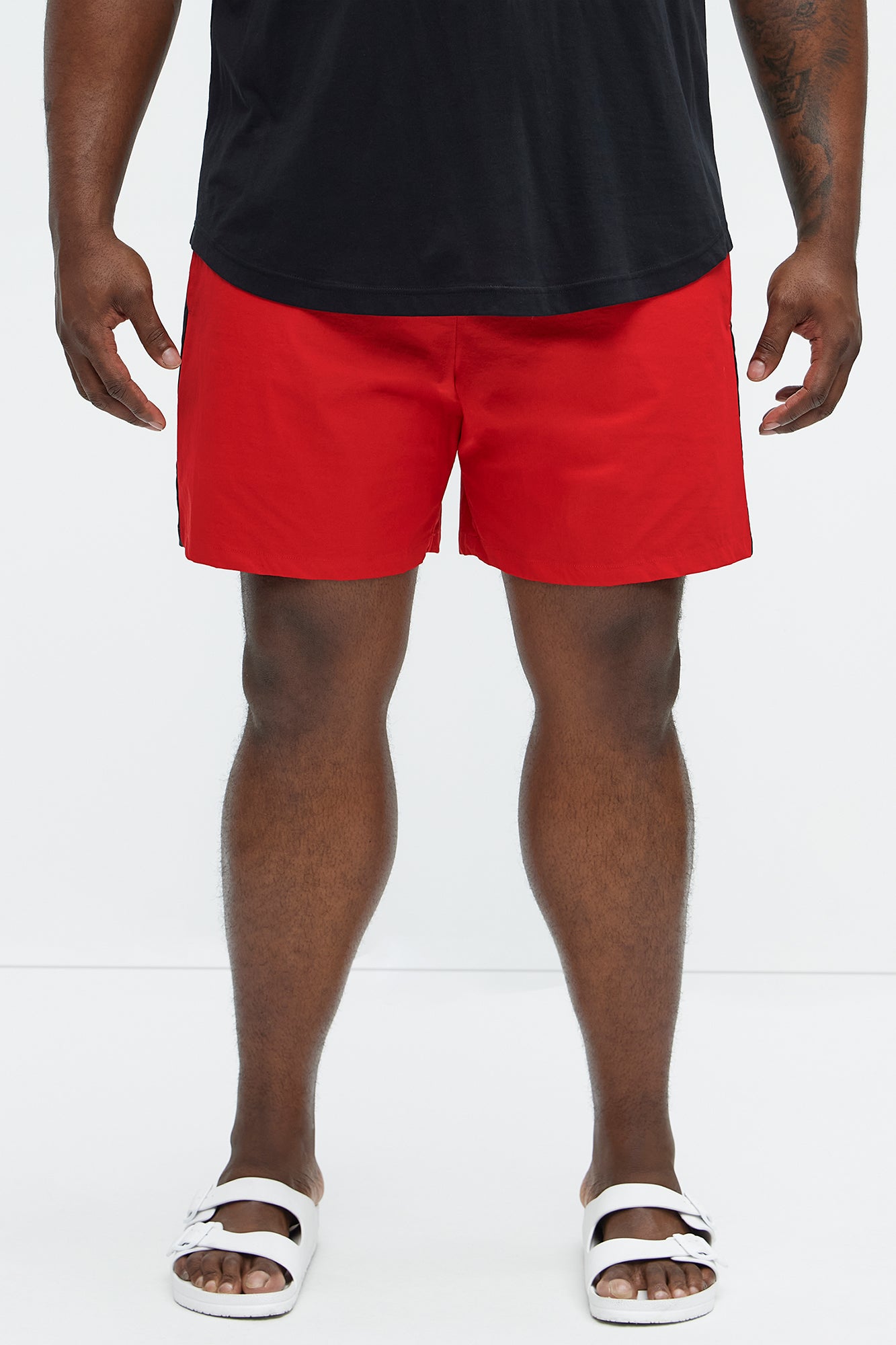 Contrast On The Side Swim Classic Trunk - Red/combo - Image 5