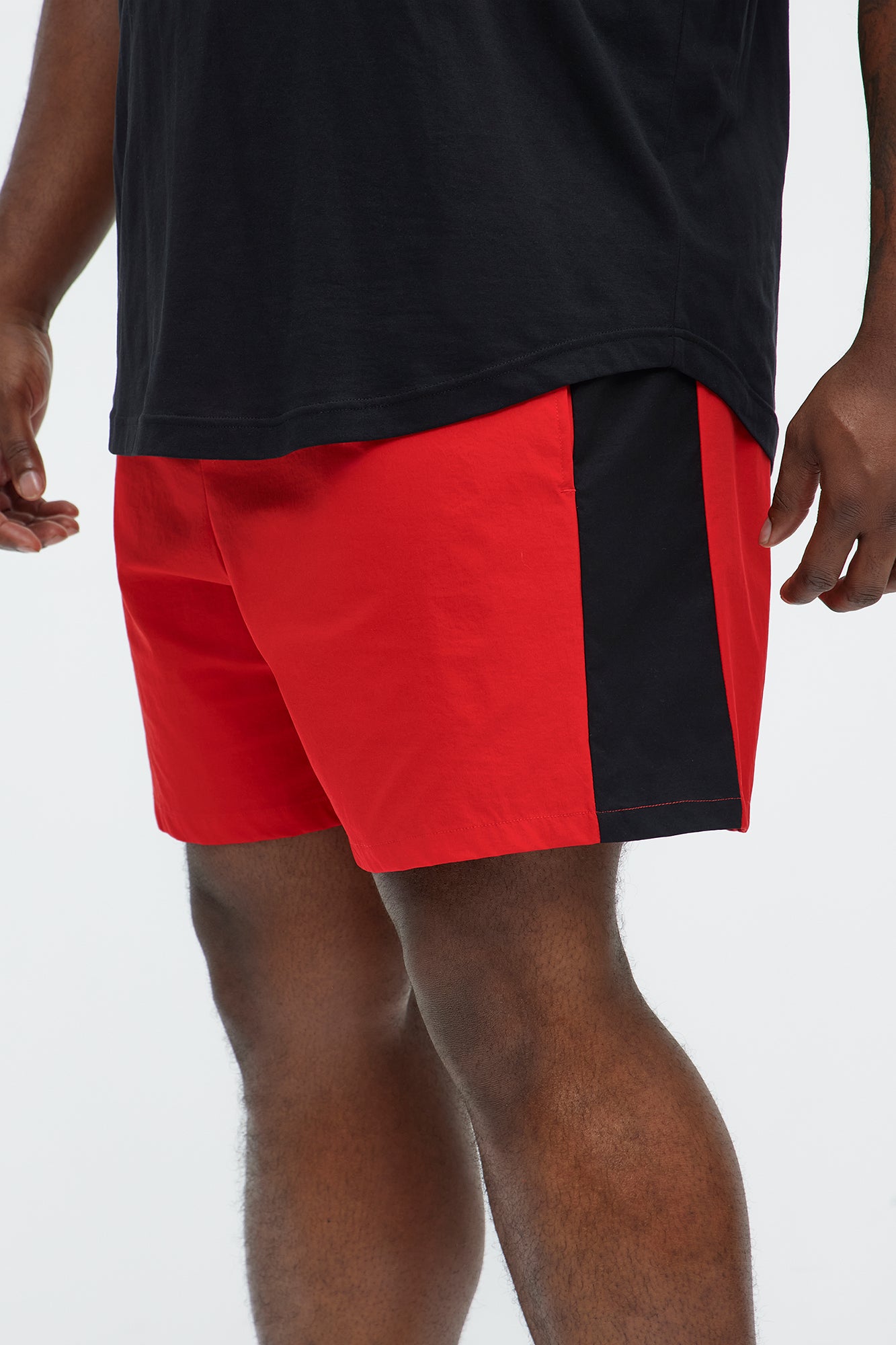 Contrast On The Side Swim Classic Trunk - Red/combo - Image 7