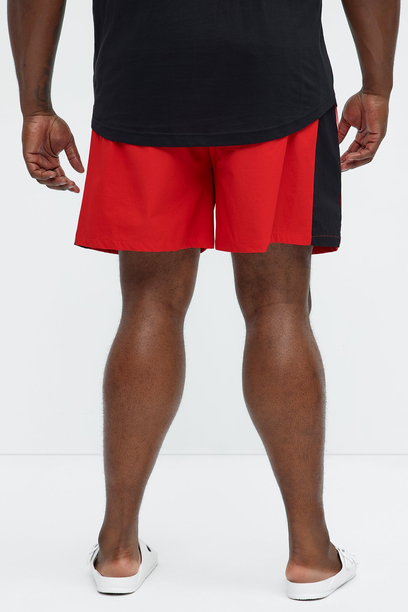 Contrast On The Side Swim Classic Trunk - Red/combo - Image 8