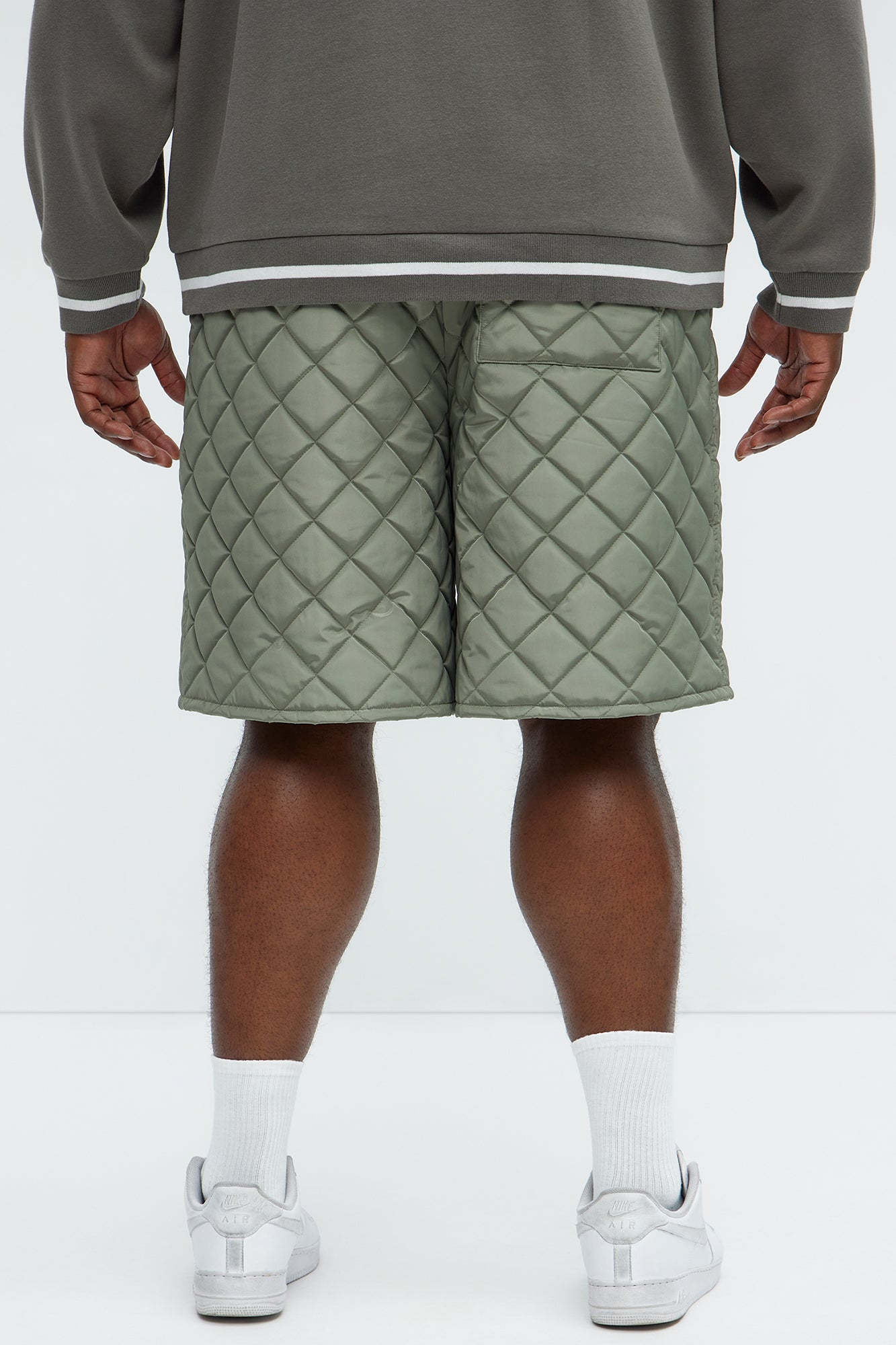 Deebo Quilted Shorts - Olive - Image 7