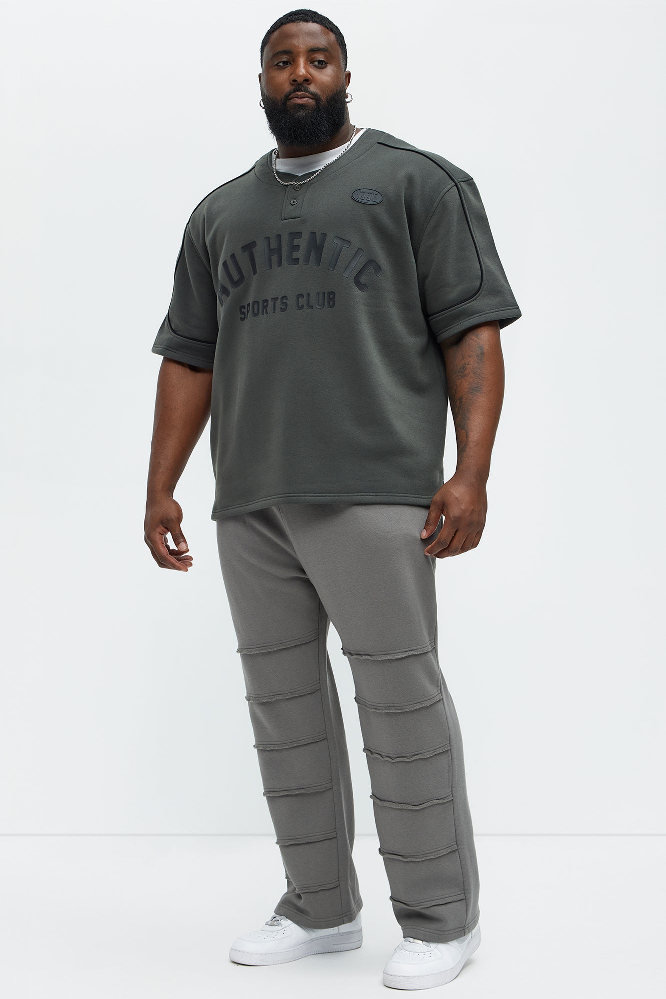 Athletics Sports Club Short Sleeve Henley - Black - Image 6
