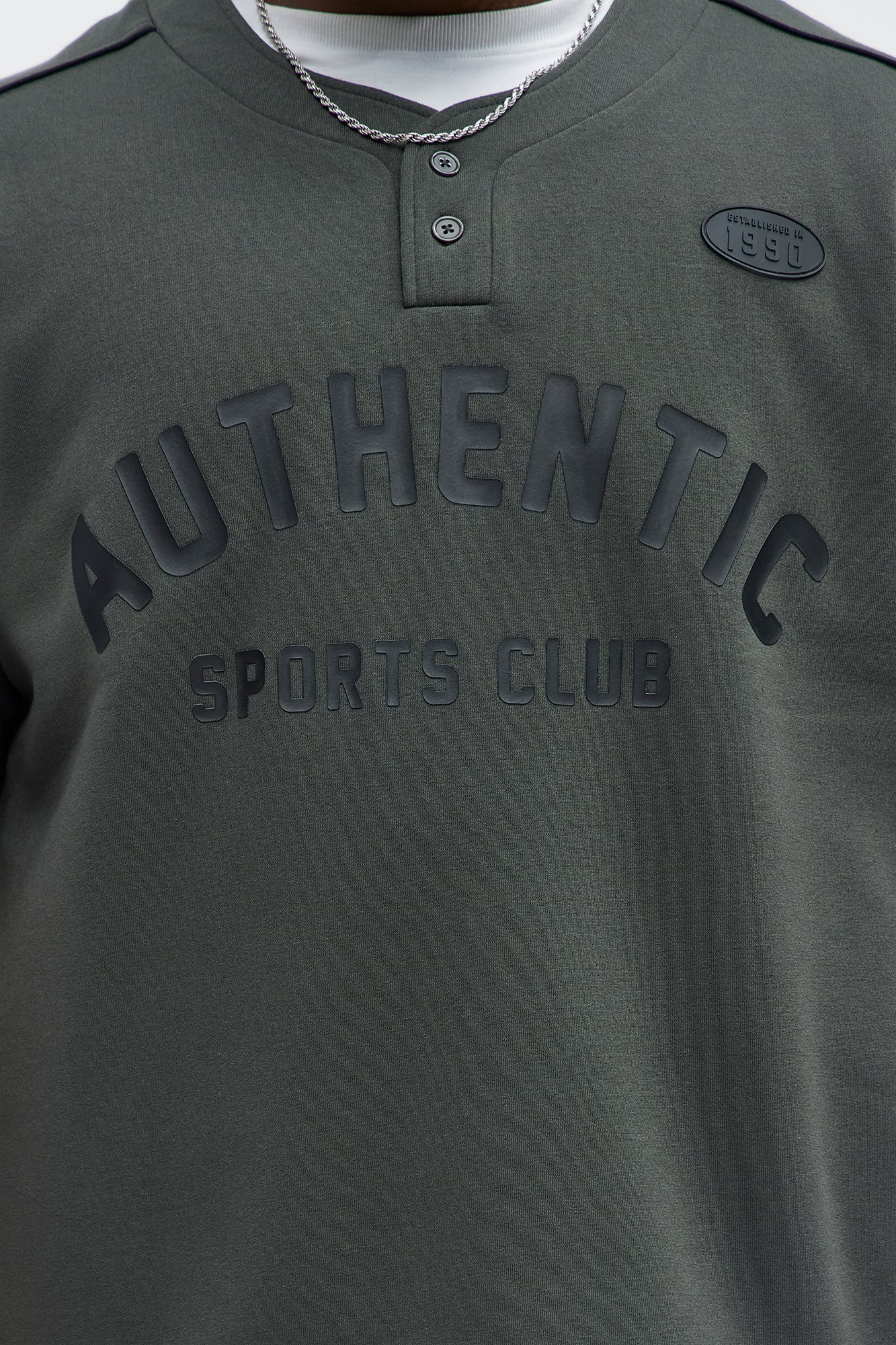 Athletics Sports Club Short Sleeve Henley - Black - Image 7