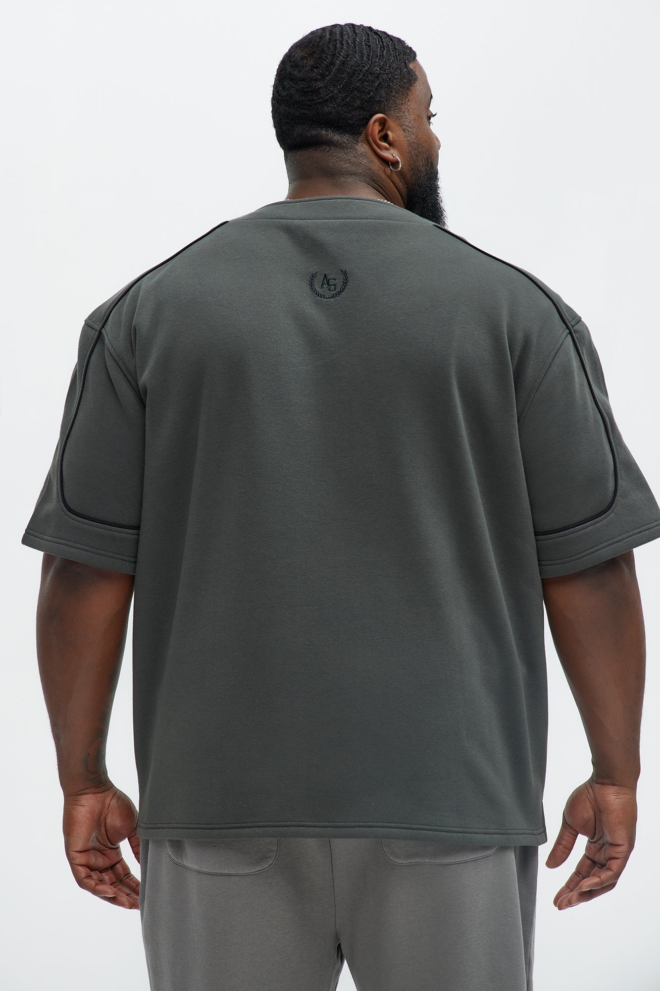 Athletics Sports Club Short Sleeve Henley - Black - Image 8