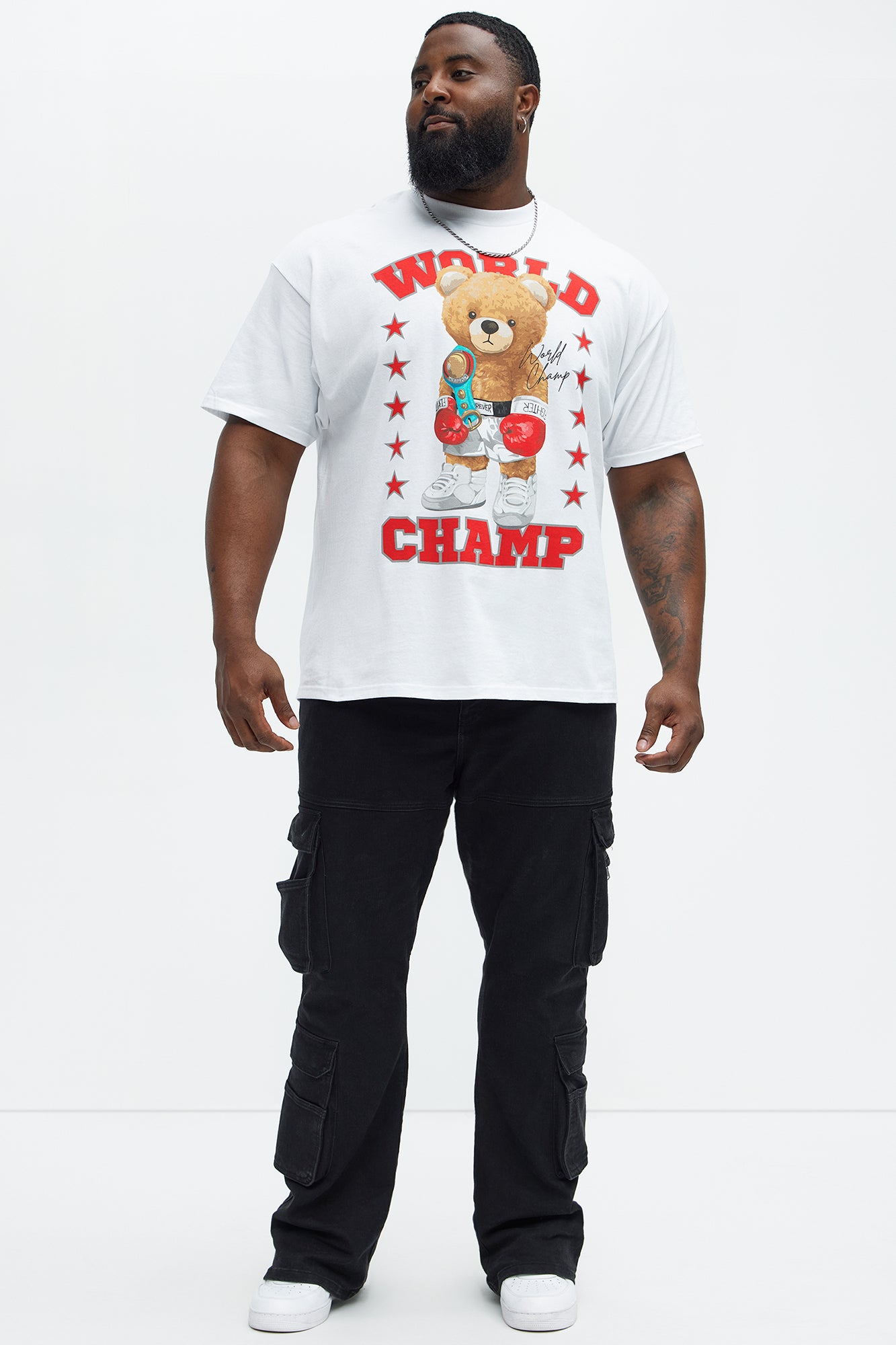 World Champ Bear Short Sleeve Tee - White - Image 5
