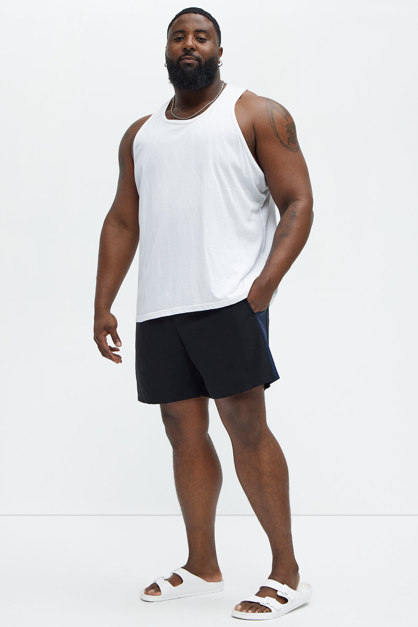 Contrast On The Side Swim Classic Trunk - Black/combo - Image 6