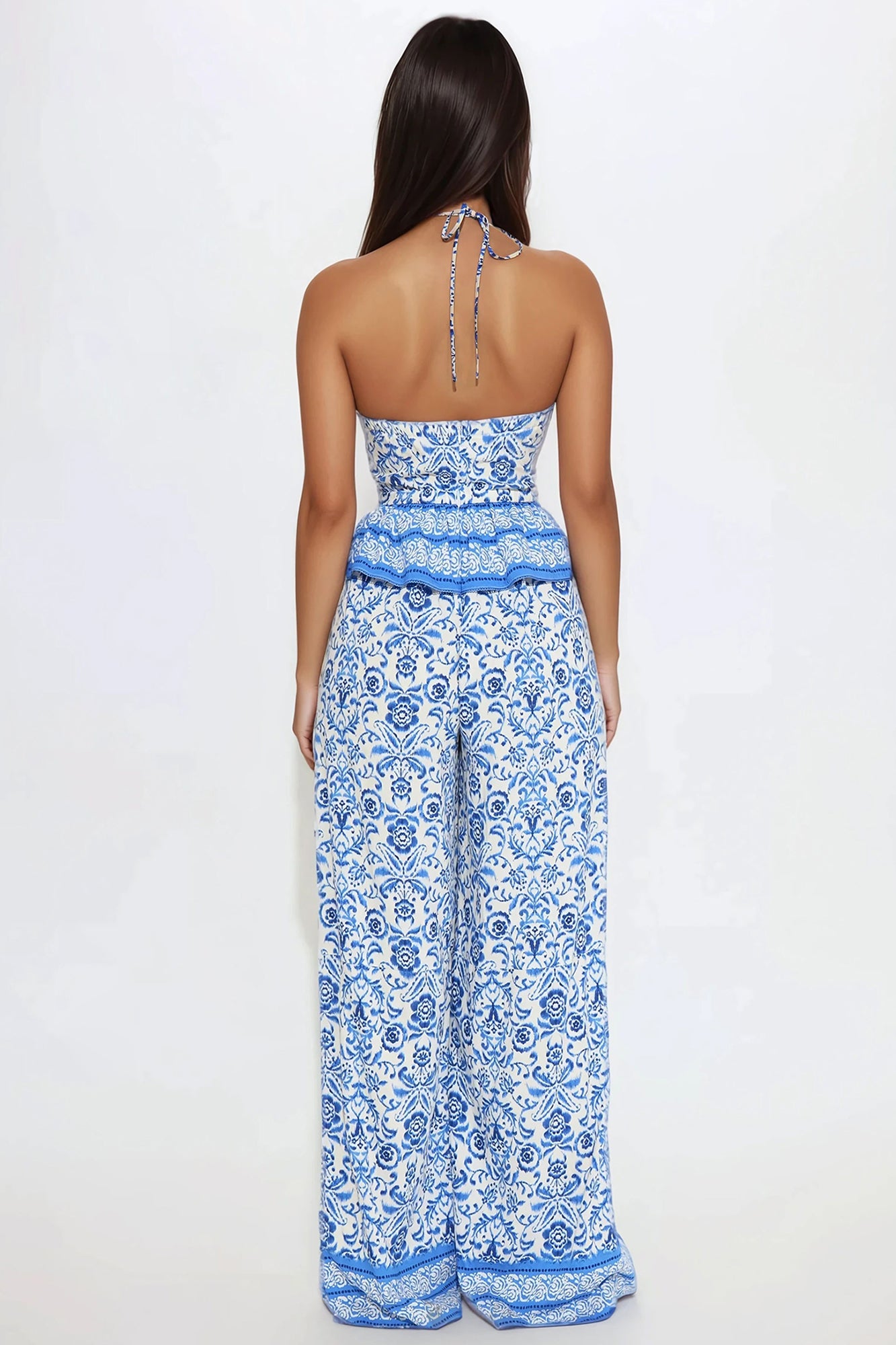 Hopping Yachts Peplum Jumpsuit - Blue/combo - Image 3