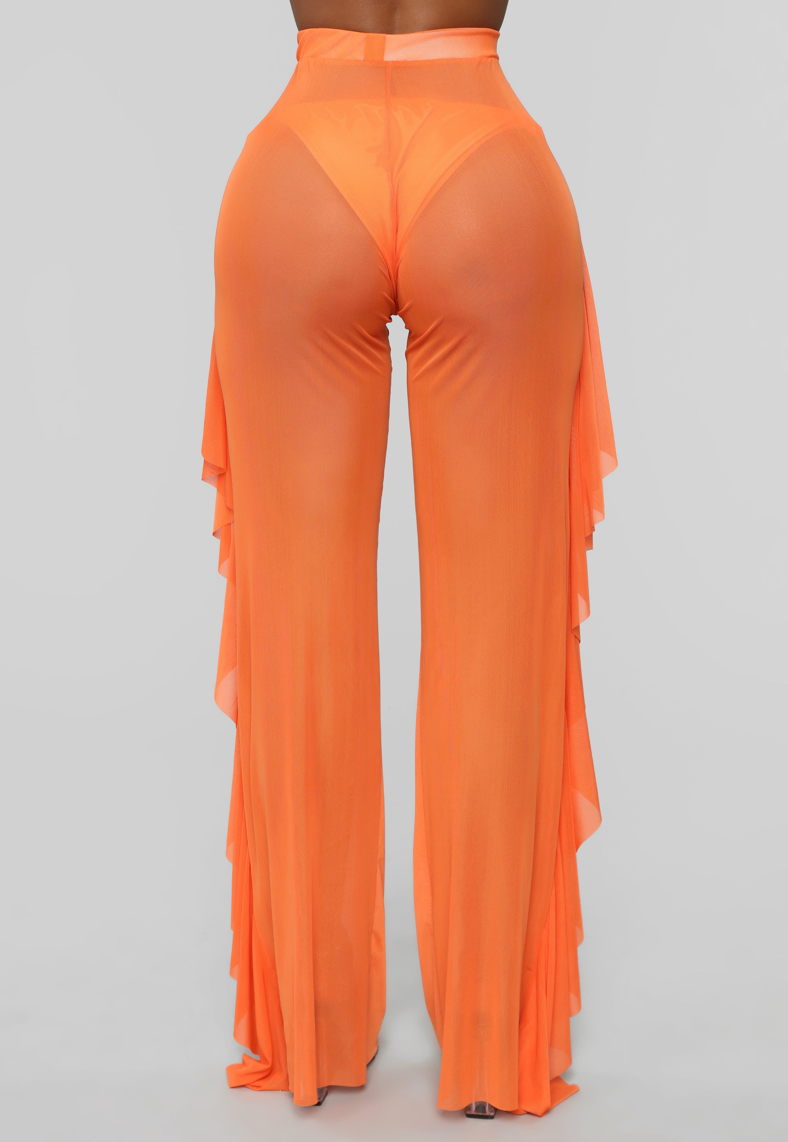 Sunshine See Through Cover Up Pant - Orange - Image 6