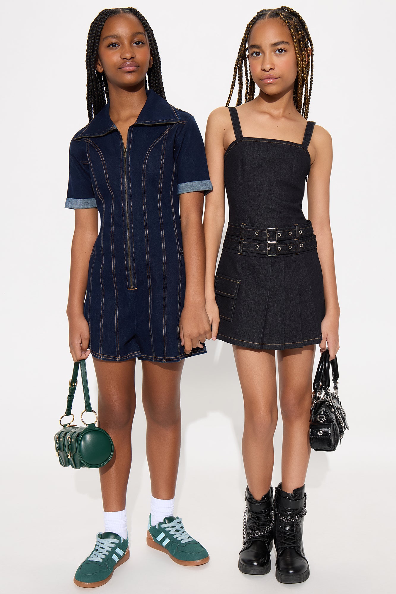Mini Vera Denim Romper - Dark Wash - Image 4