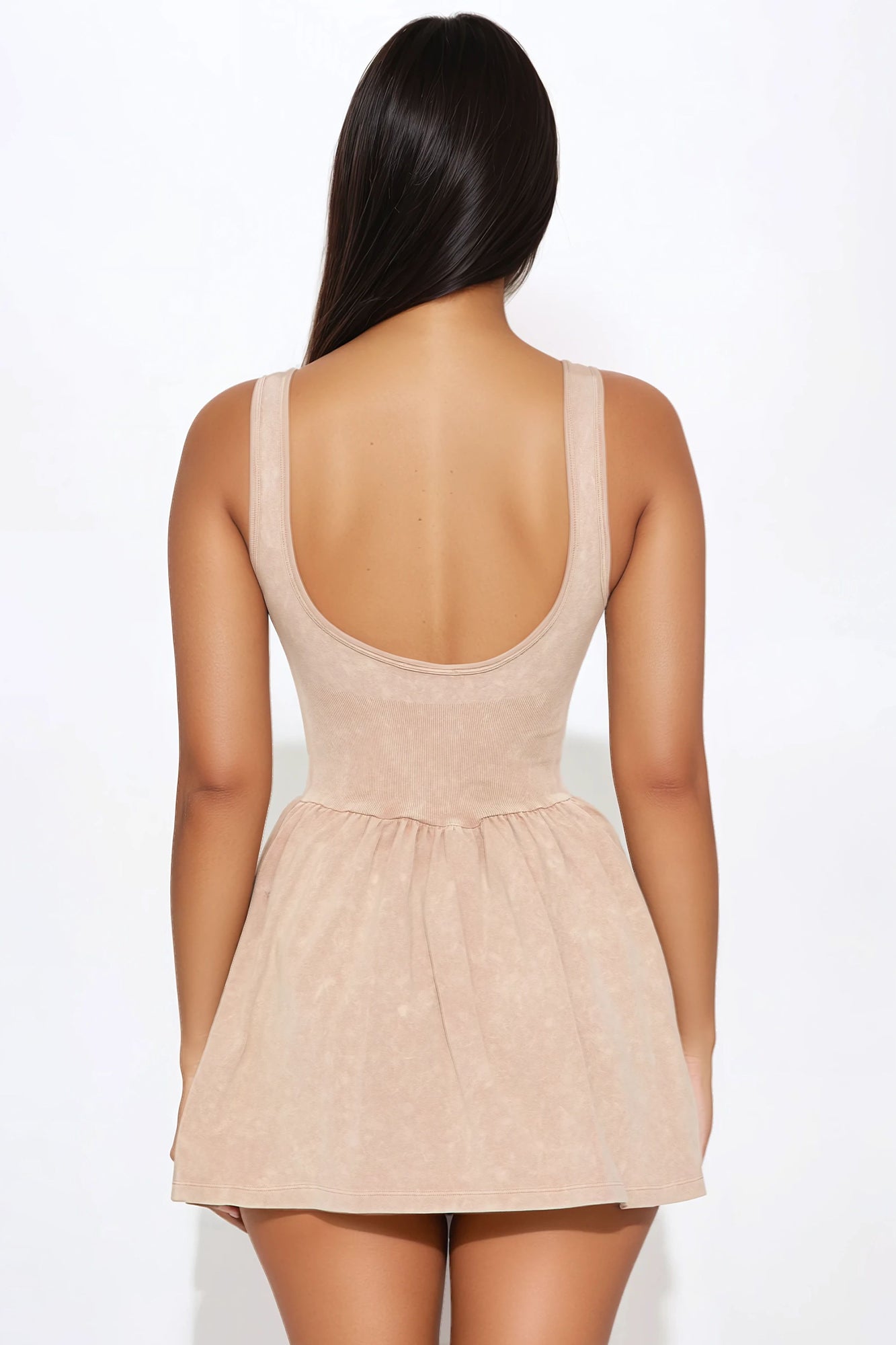 Alice Seamless Micro Mini Dress - Tan - Image 3
