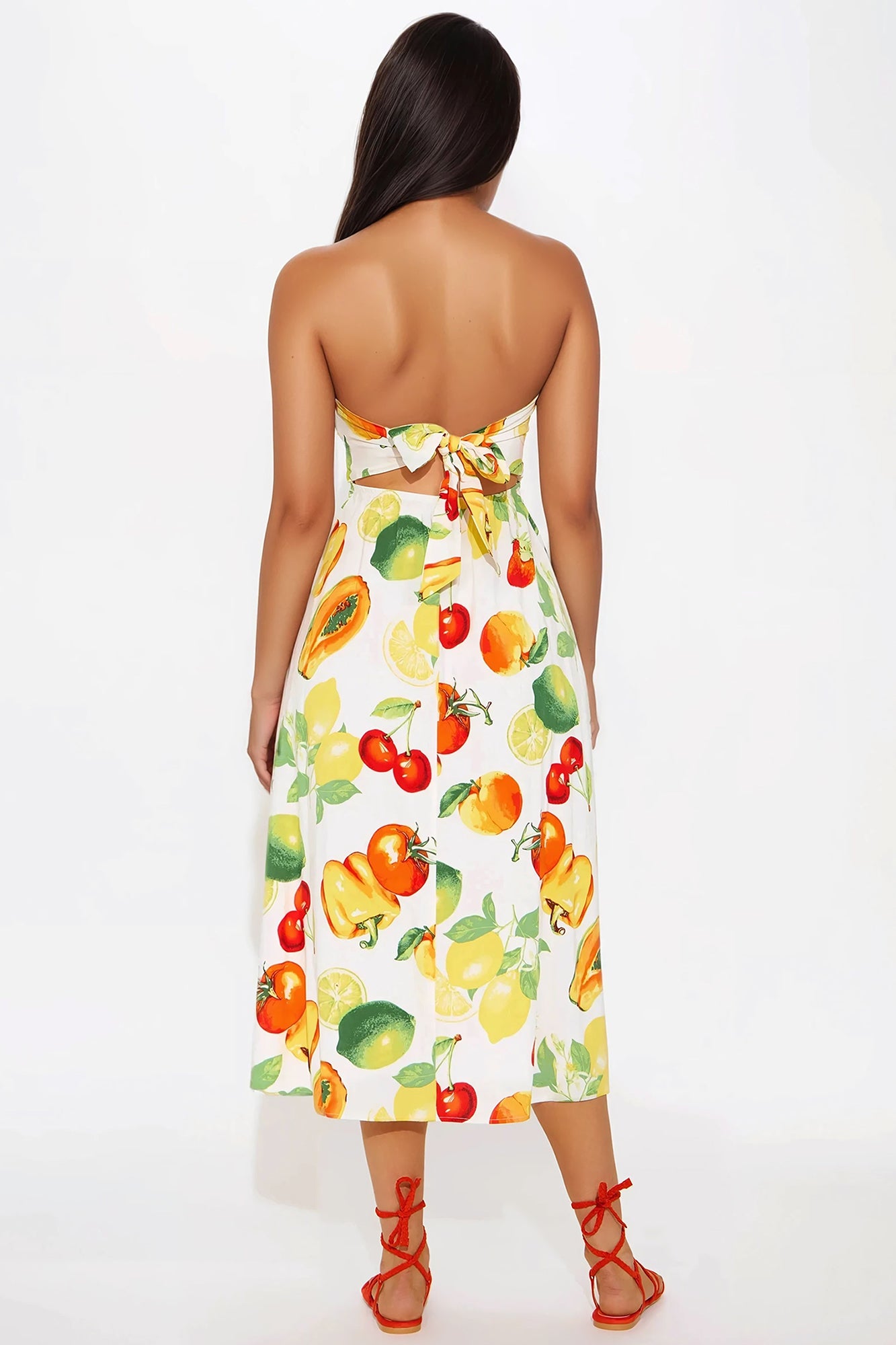 Big Flavor Smocked Midi Dress - Cream/combo - Image 3