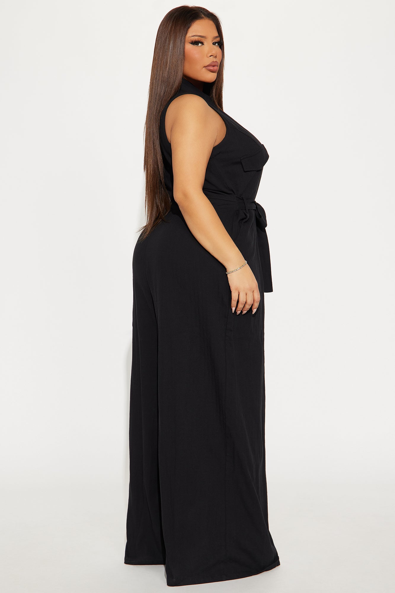 Lizzie Linen Jumpsuit - Black - Image 6