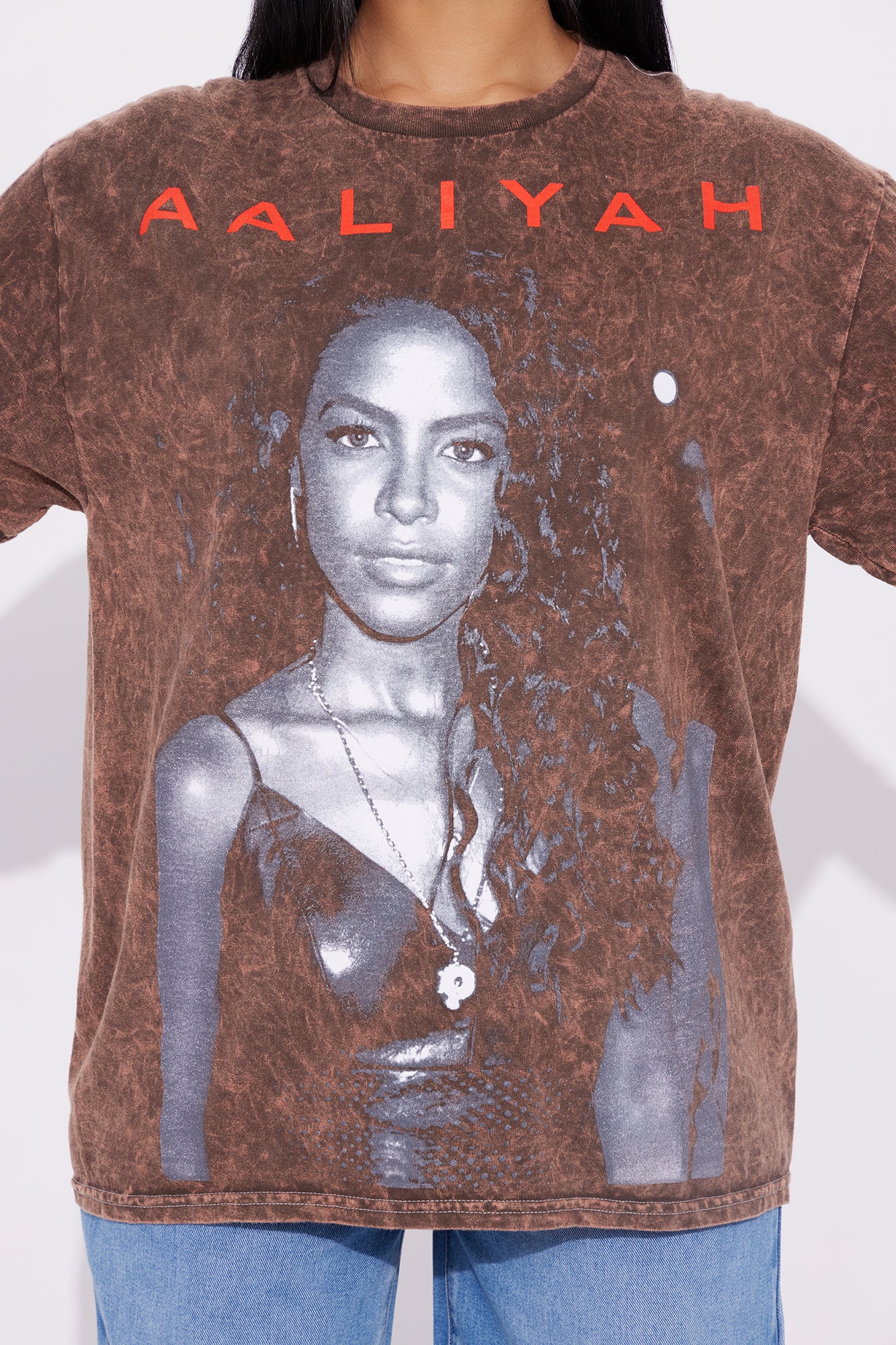 Aaliyah Washed Tee - Chocolate - Image 3