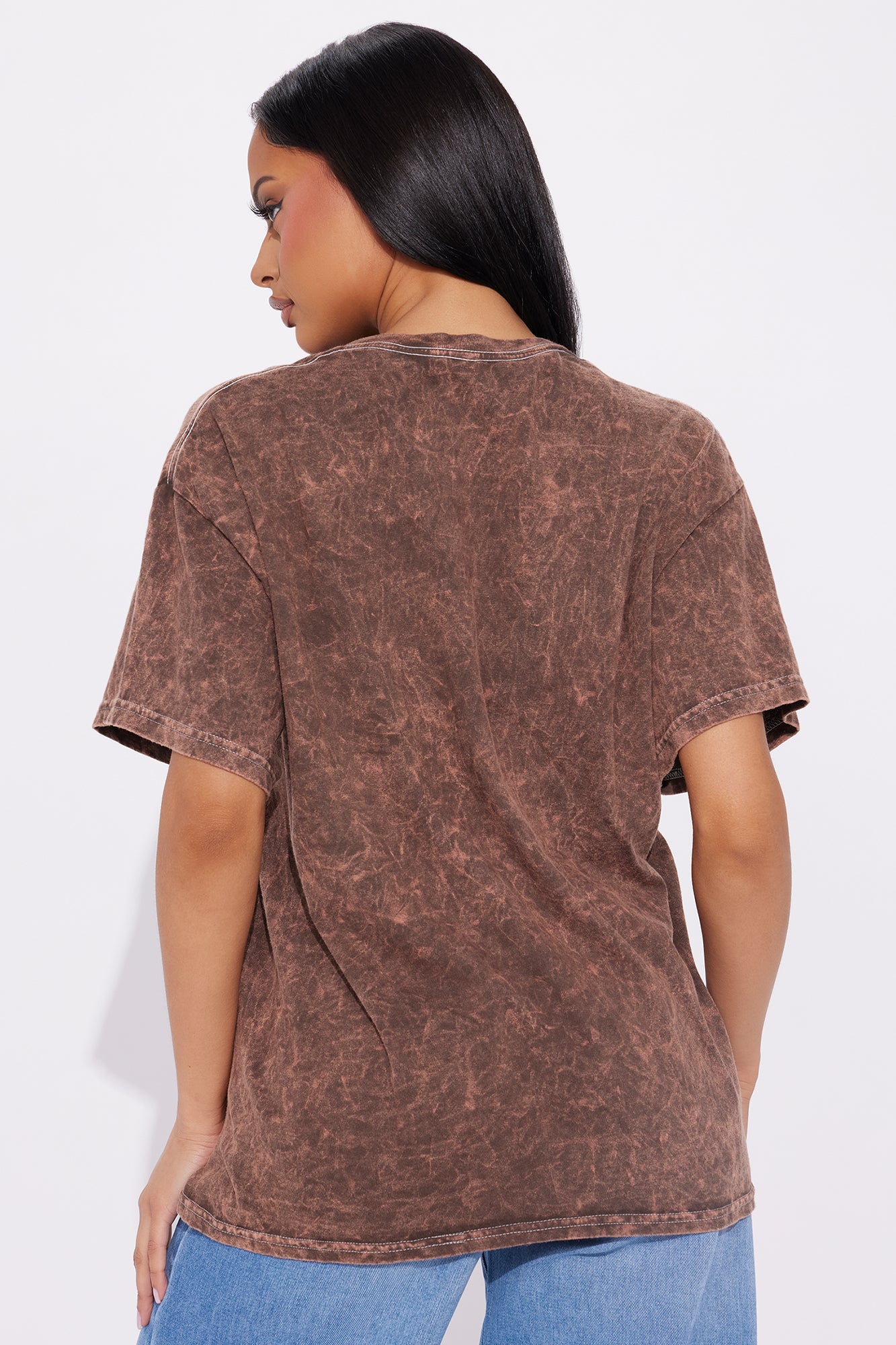 Aaliyah Washed Tee - Chocolate - Image 4