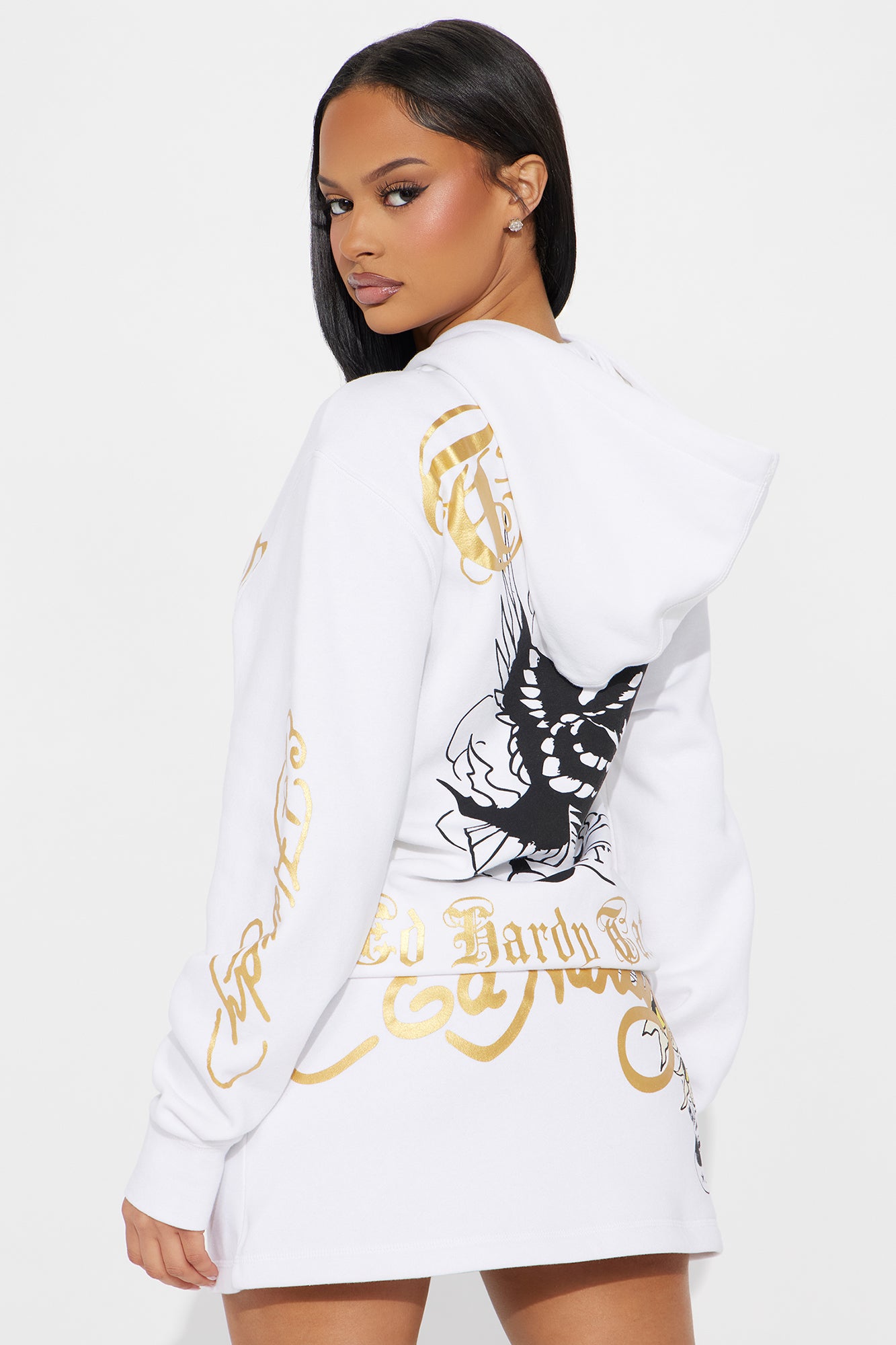 Ed Hardy Broken Hearts Skirt Set - White - Image 3