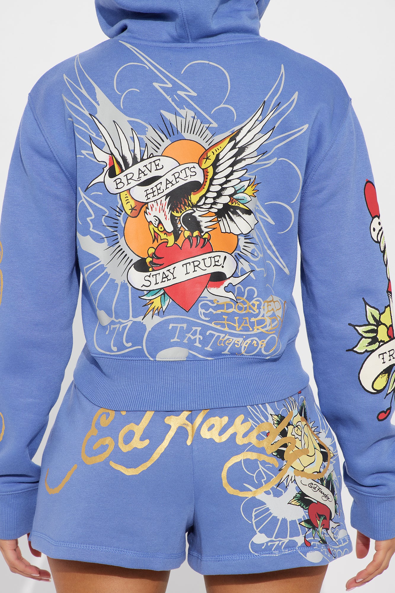 Ed Hardy Brave Eagle Shorts - Blue - Image 5