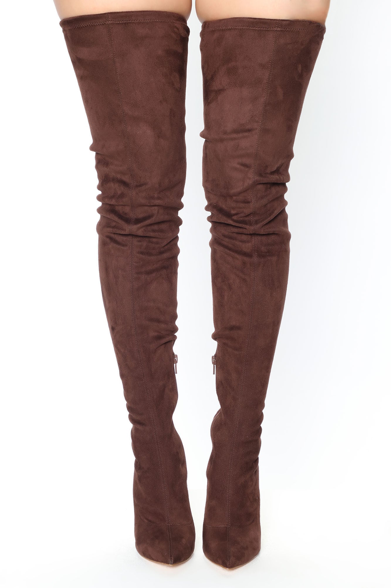 Vicky Over The Knee Boot - Chocolate - Image 4