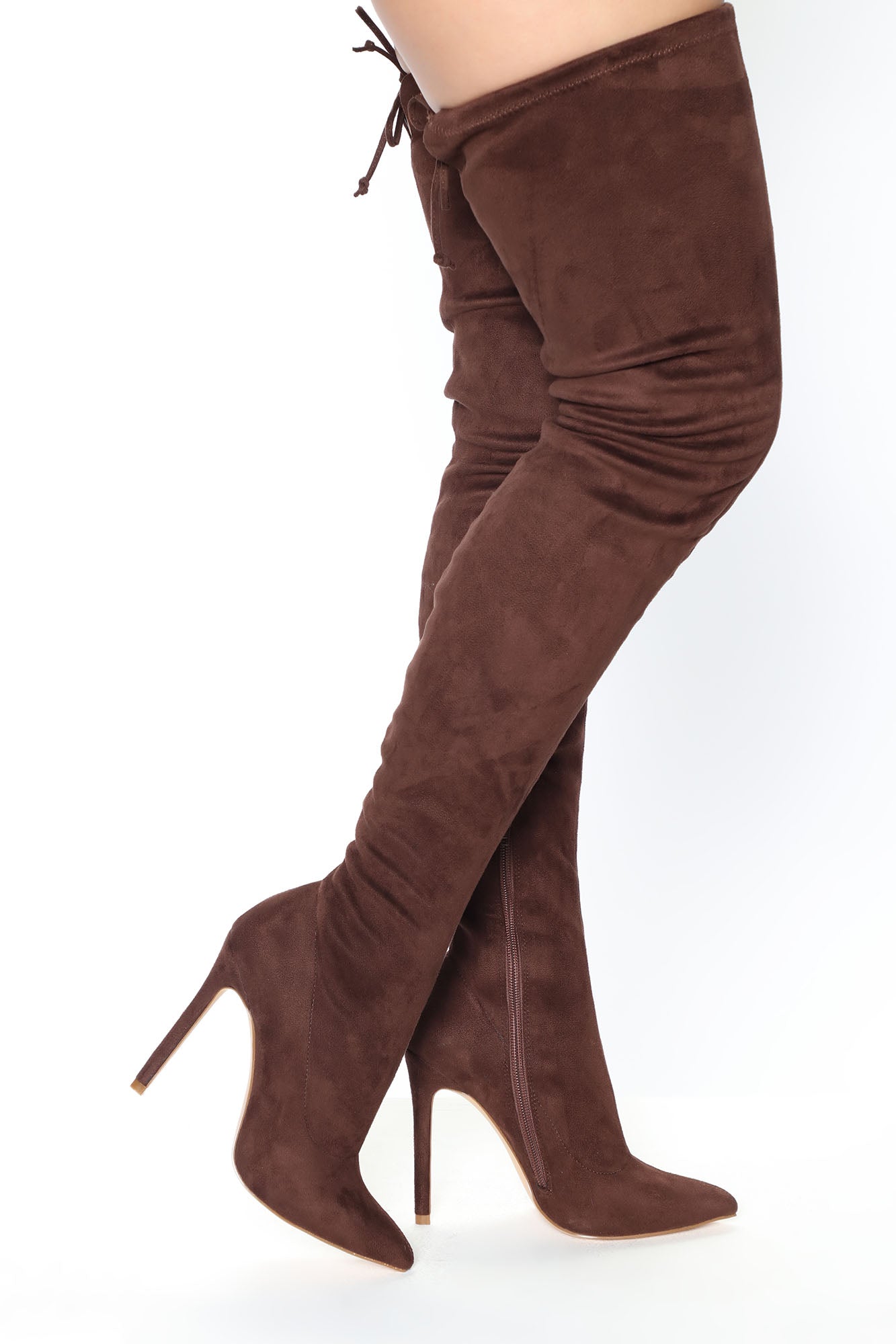 Vicky Over The Knee Boot - Chocolate - Image 3