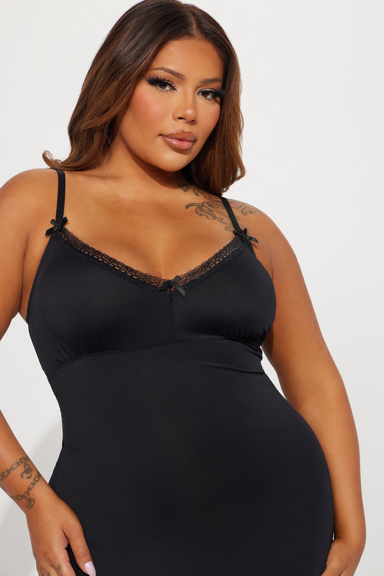 Hit The Snooze Maxi PJ Sleep Dress - Black - Image 5