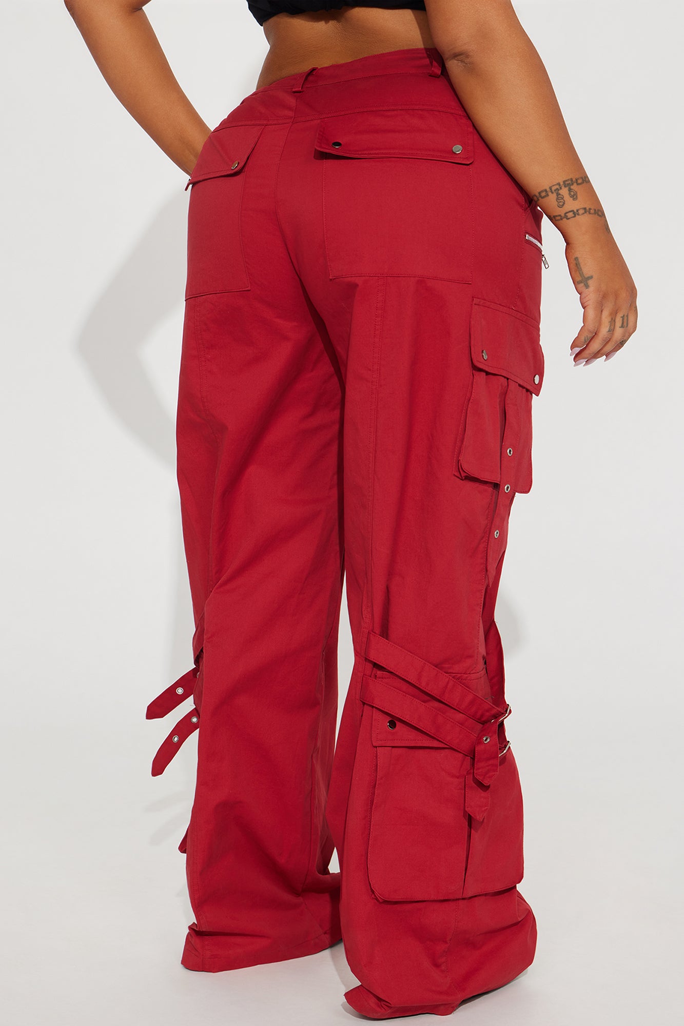 Don't Need Your Approval Cargo Pant - Brick Red - Image 7