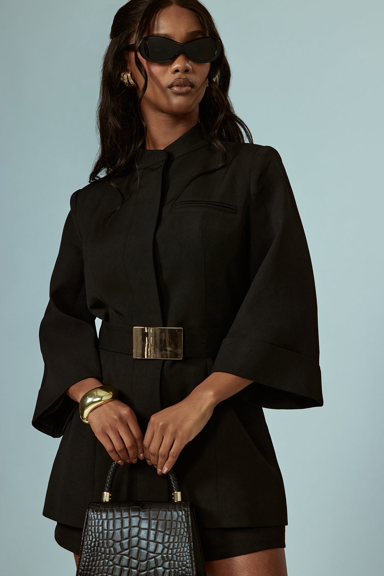 Office Diva Short Set - Black - Image 5