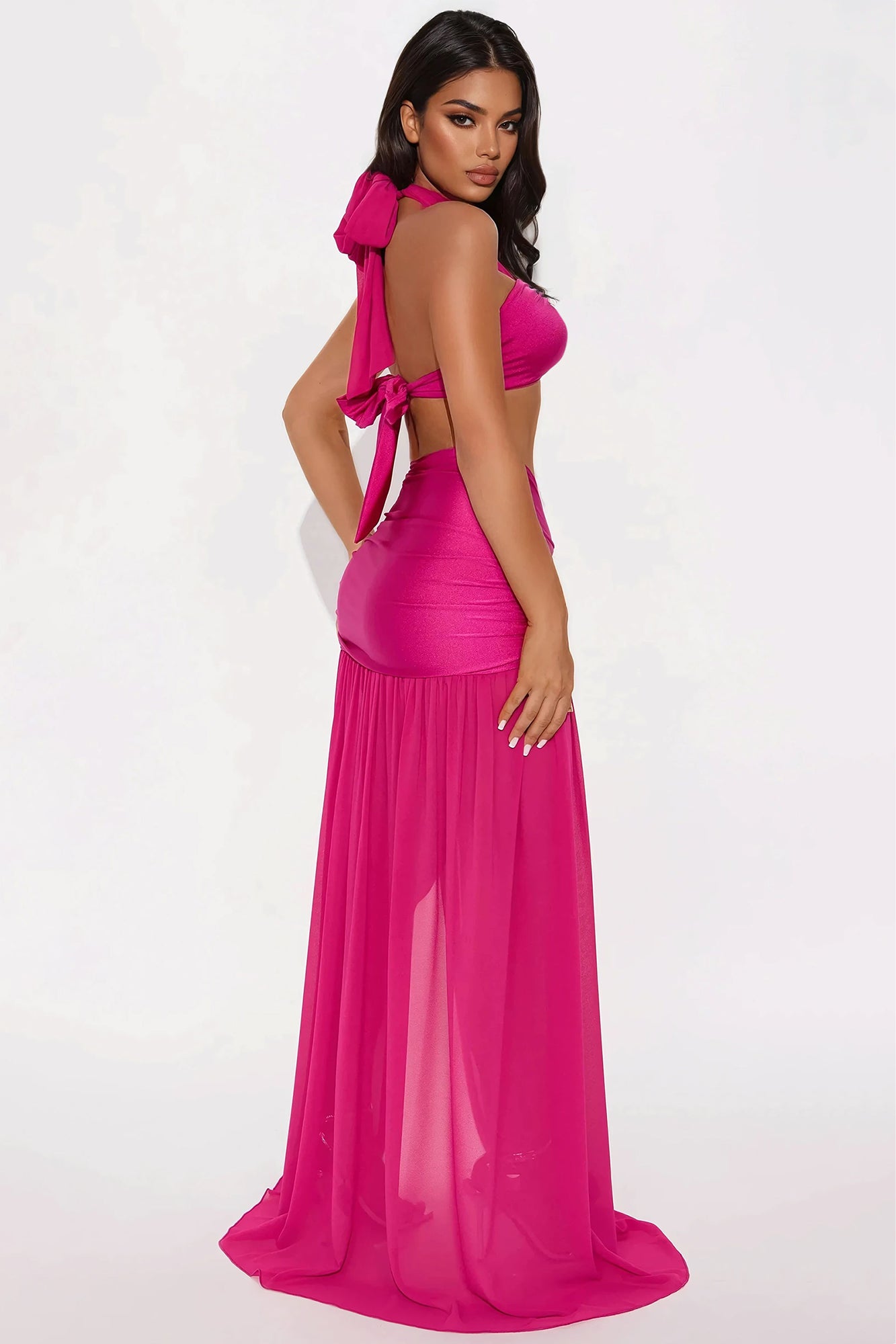 Blissful Day Maxi Skirt Set - Magenta - Image 3