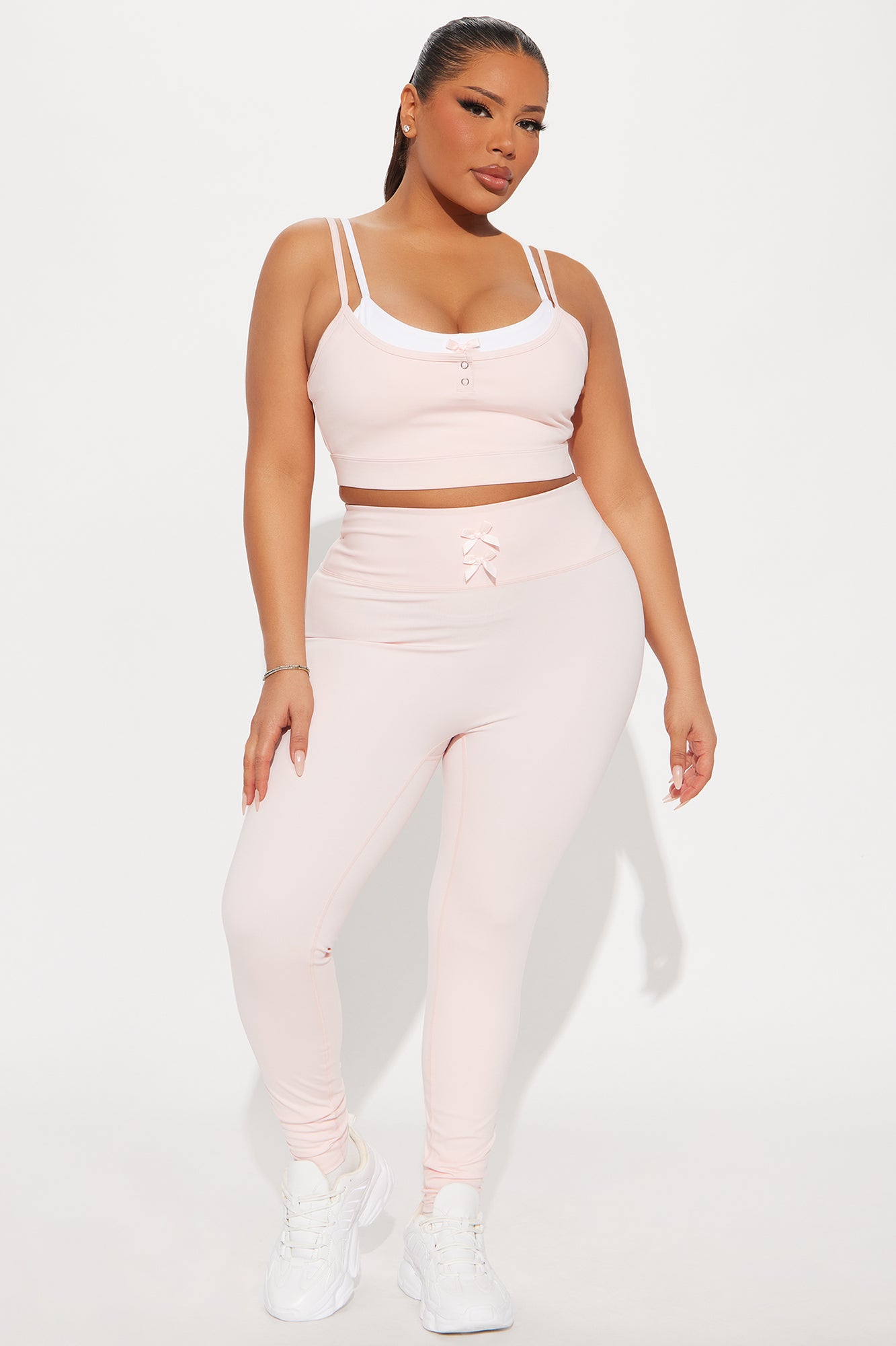 Club Chic Elevate Twofer Sports Bra - Blush - Image 8