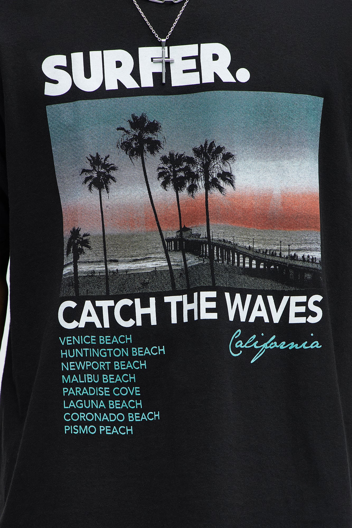 Catch The Waves Short Sleeve Tee - Black - Image 3