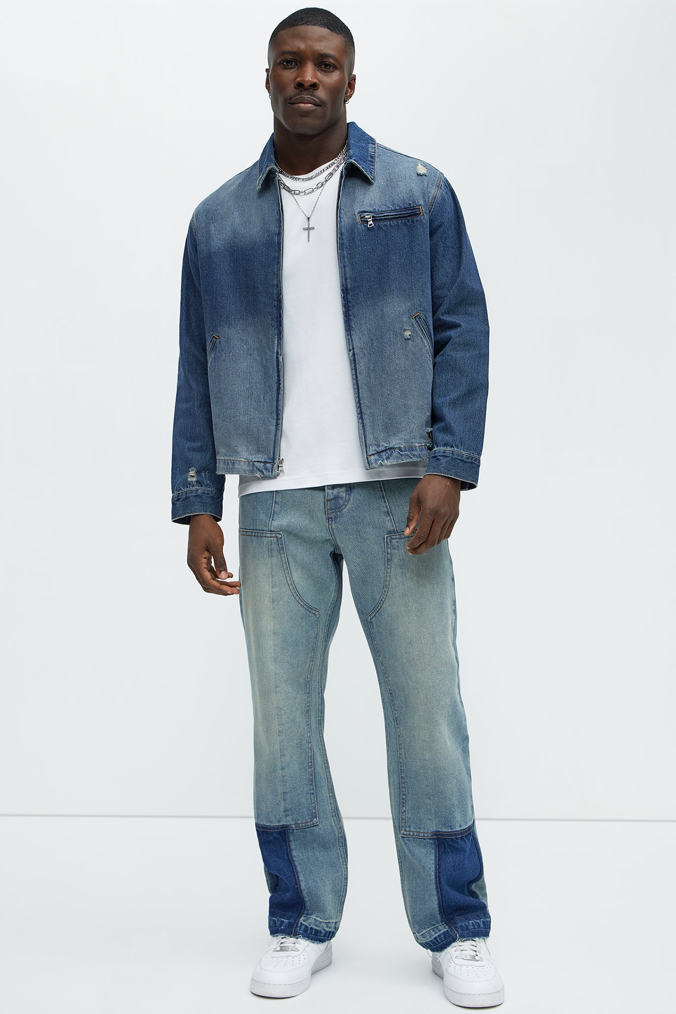 Silbano Straight Carpenter Jeans - Vintage Blue Wash - Image 3