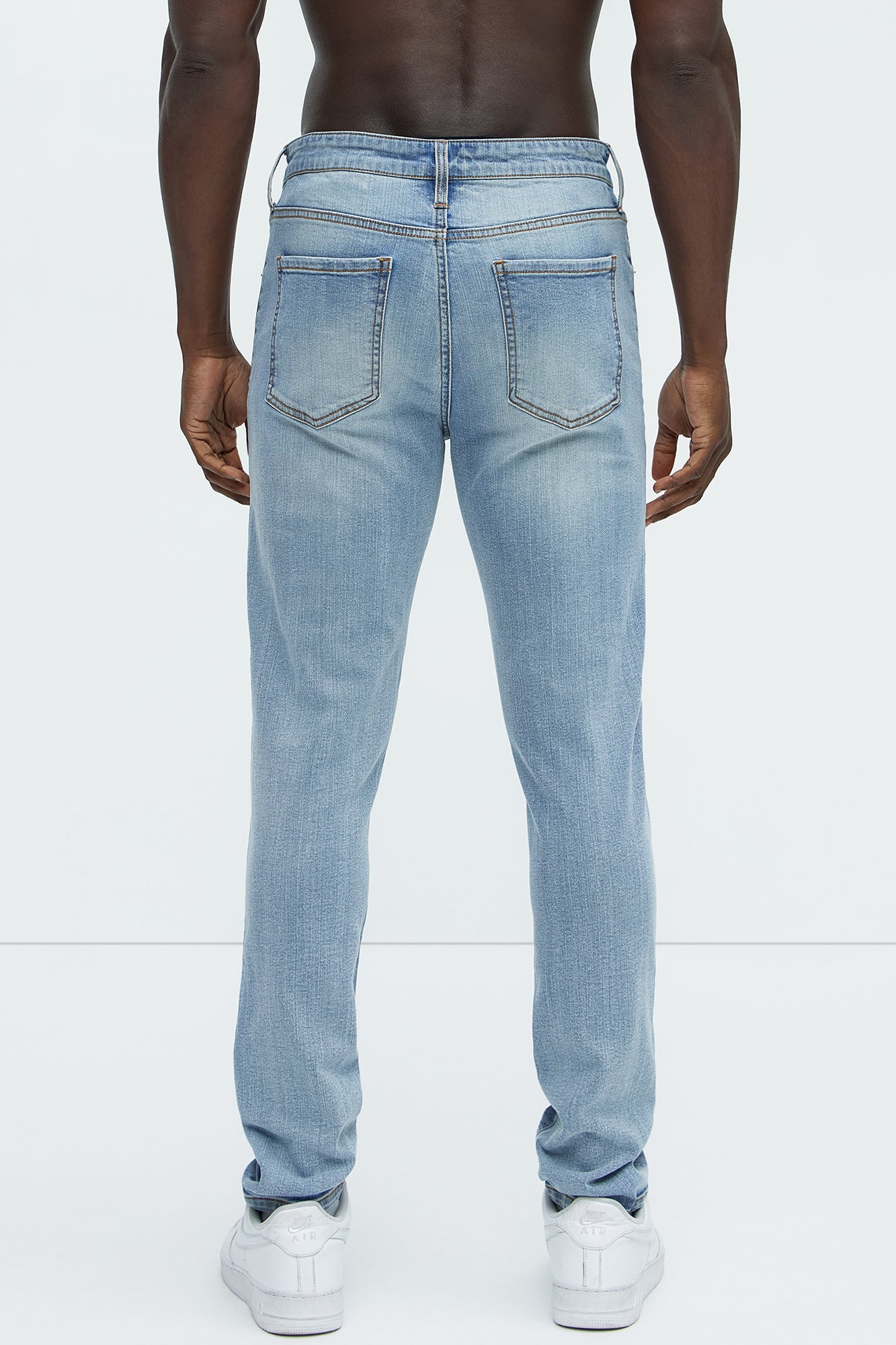 Through It Ripped Skinny Jeans - Vintage Blue Wash - Image 5