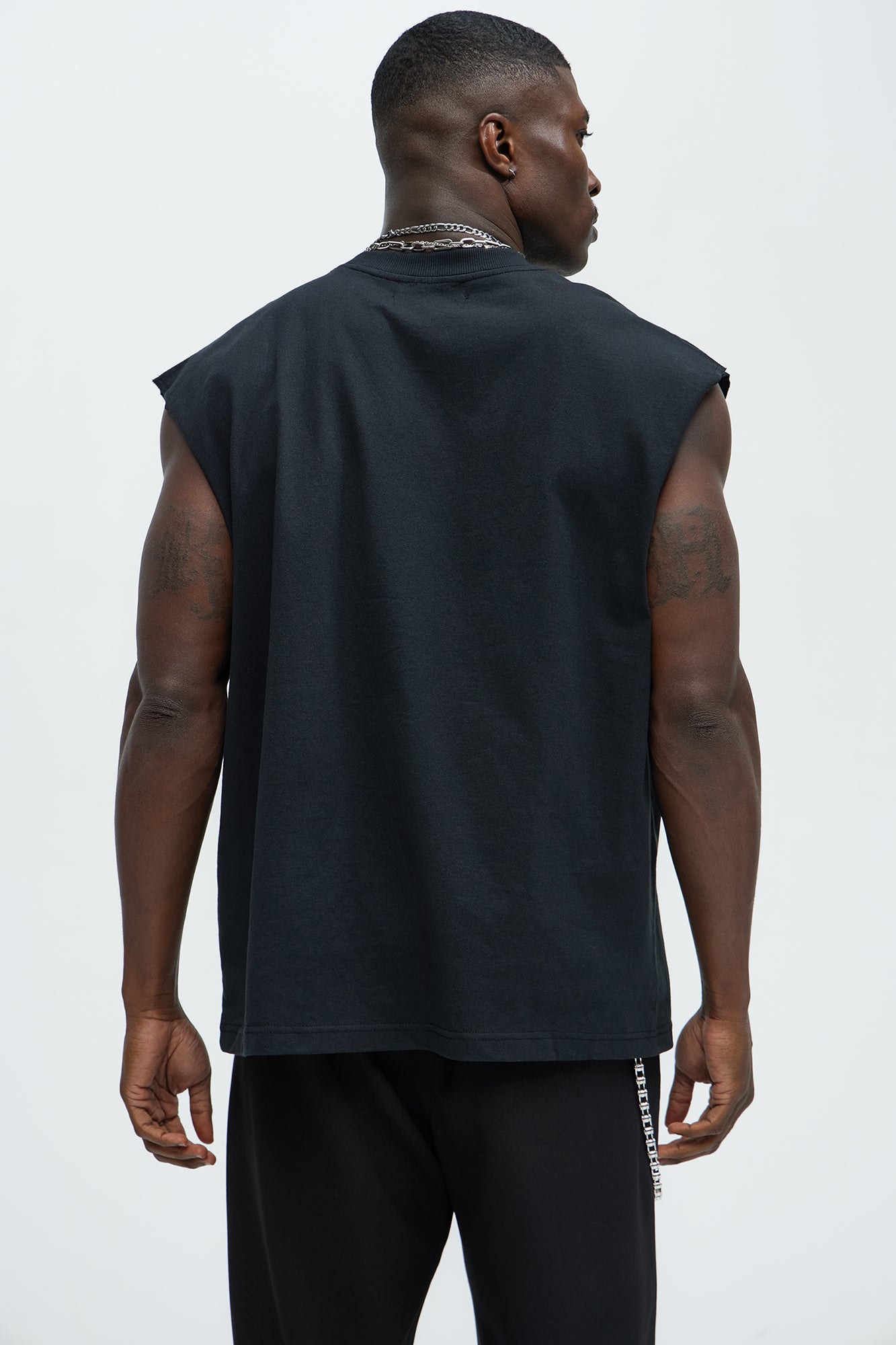 Relaxed Heavyweight Muscle Tee - Black - Image 3
