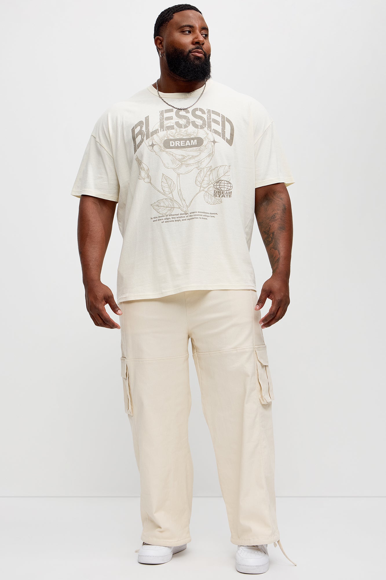 Bless Dreams Oversized Short Sleeve Tee - White - Image 5