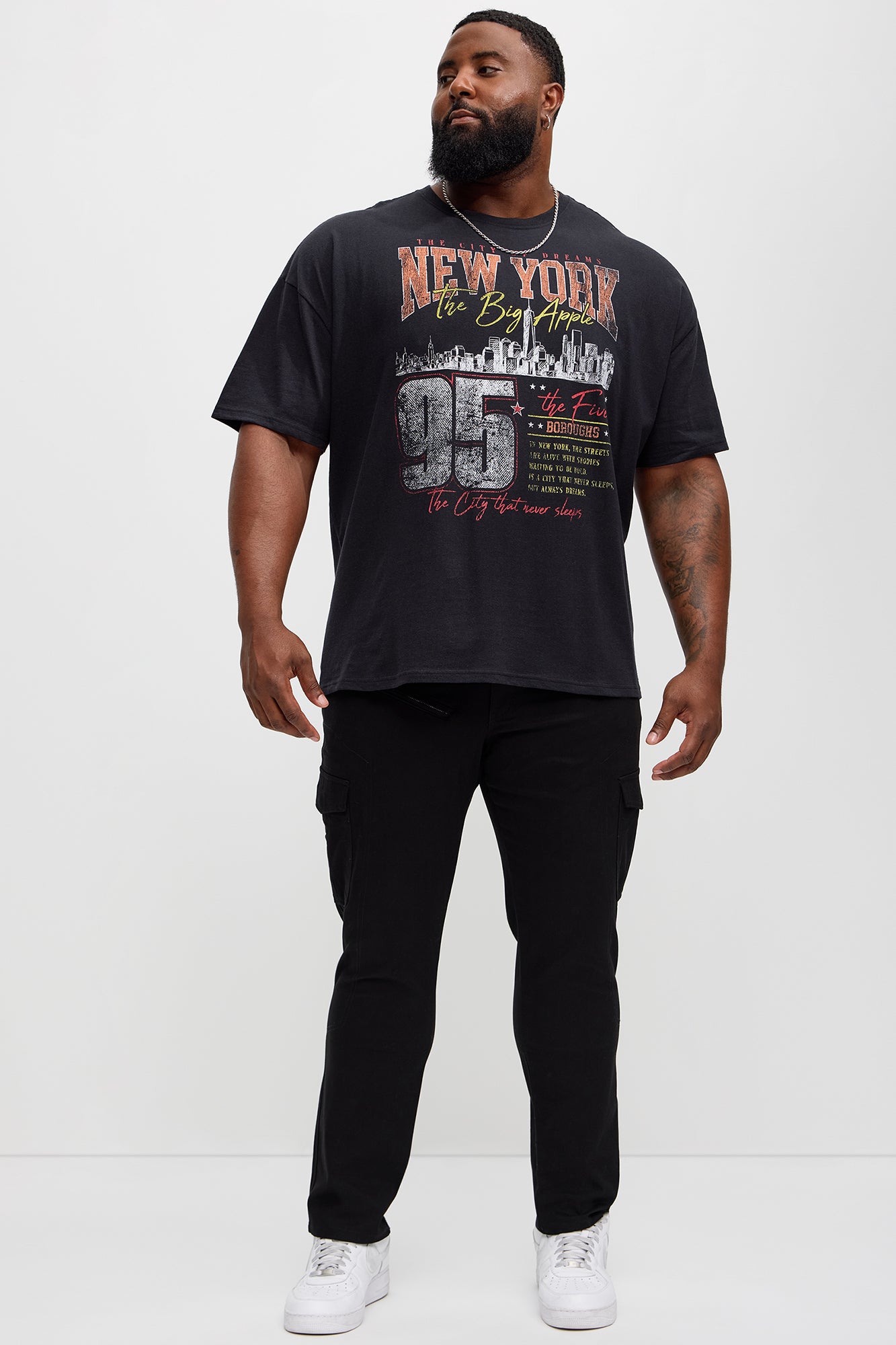 The Big Apple NYC Oversized Short Sleeve Tee - Black - Image 5