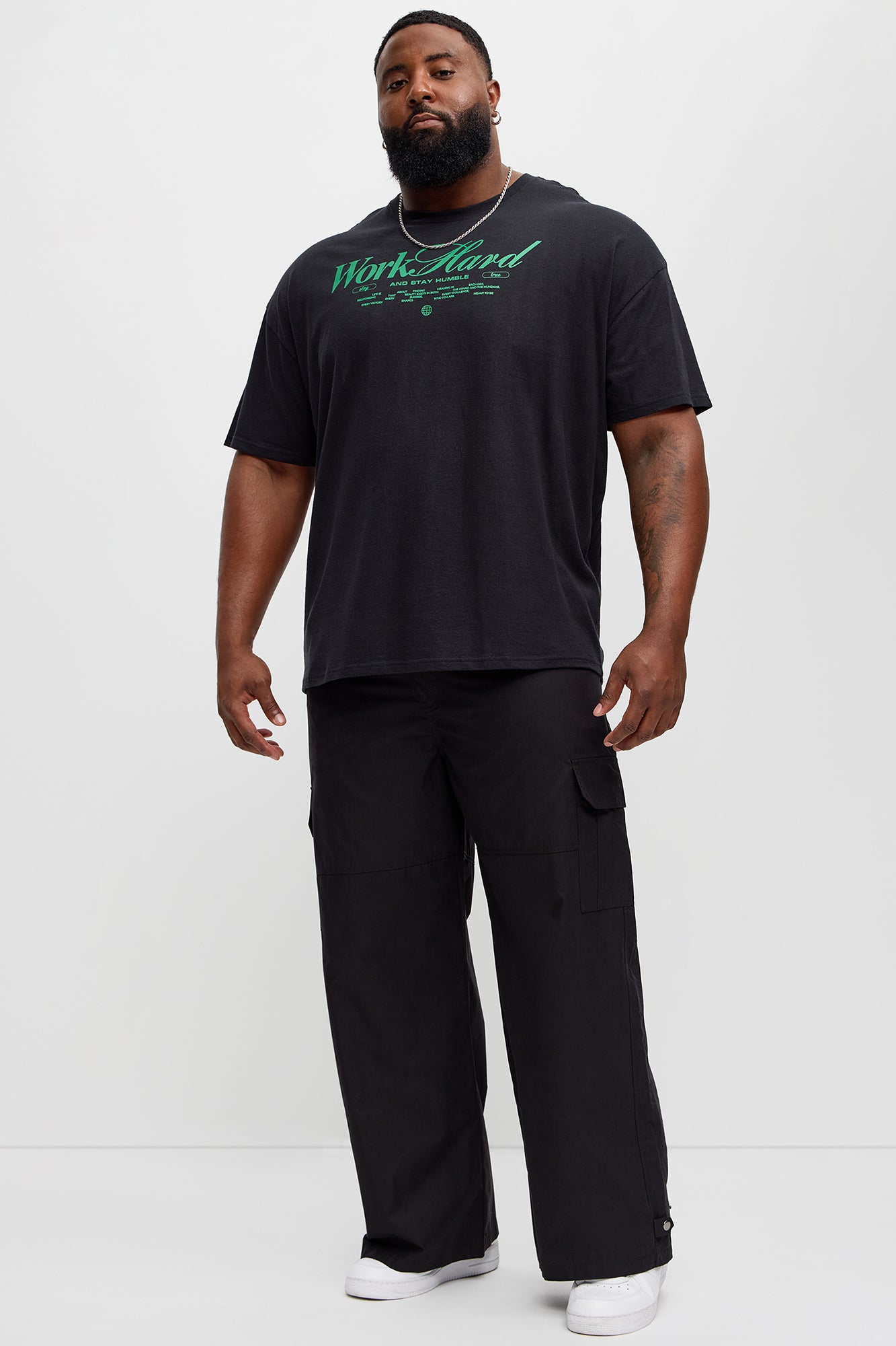 At The Time Baggy Cargo Pants - Black - Image 8