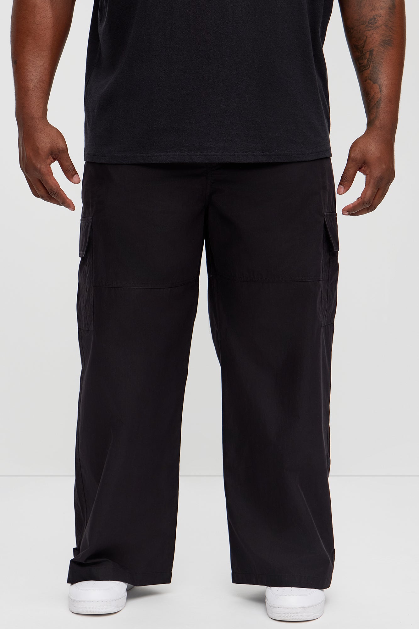 At The Time Baggy Cargo Pants - Black - Image 7