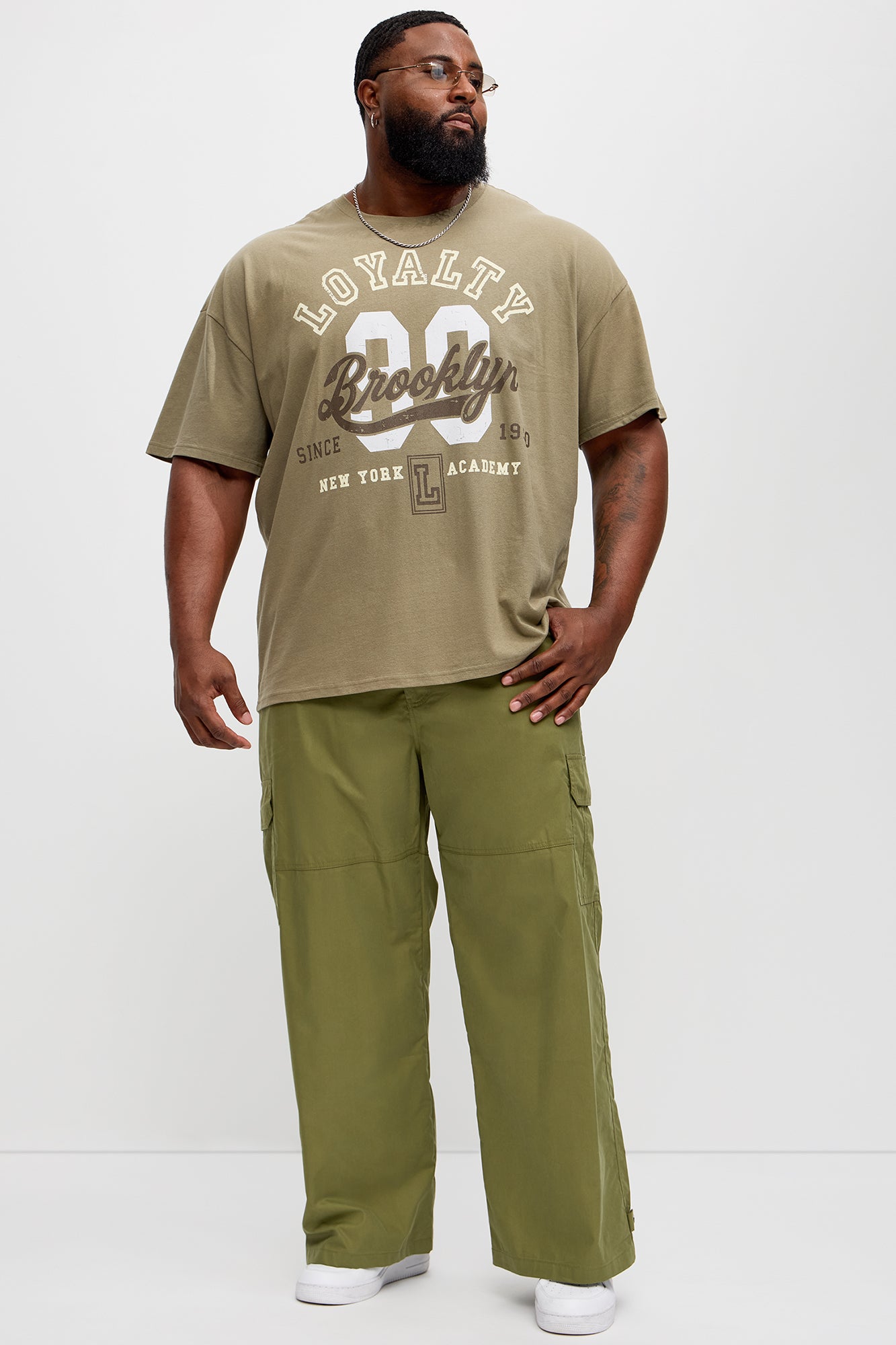 At The Time Baggy Cargo Pants - Olive - Image 7