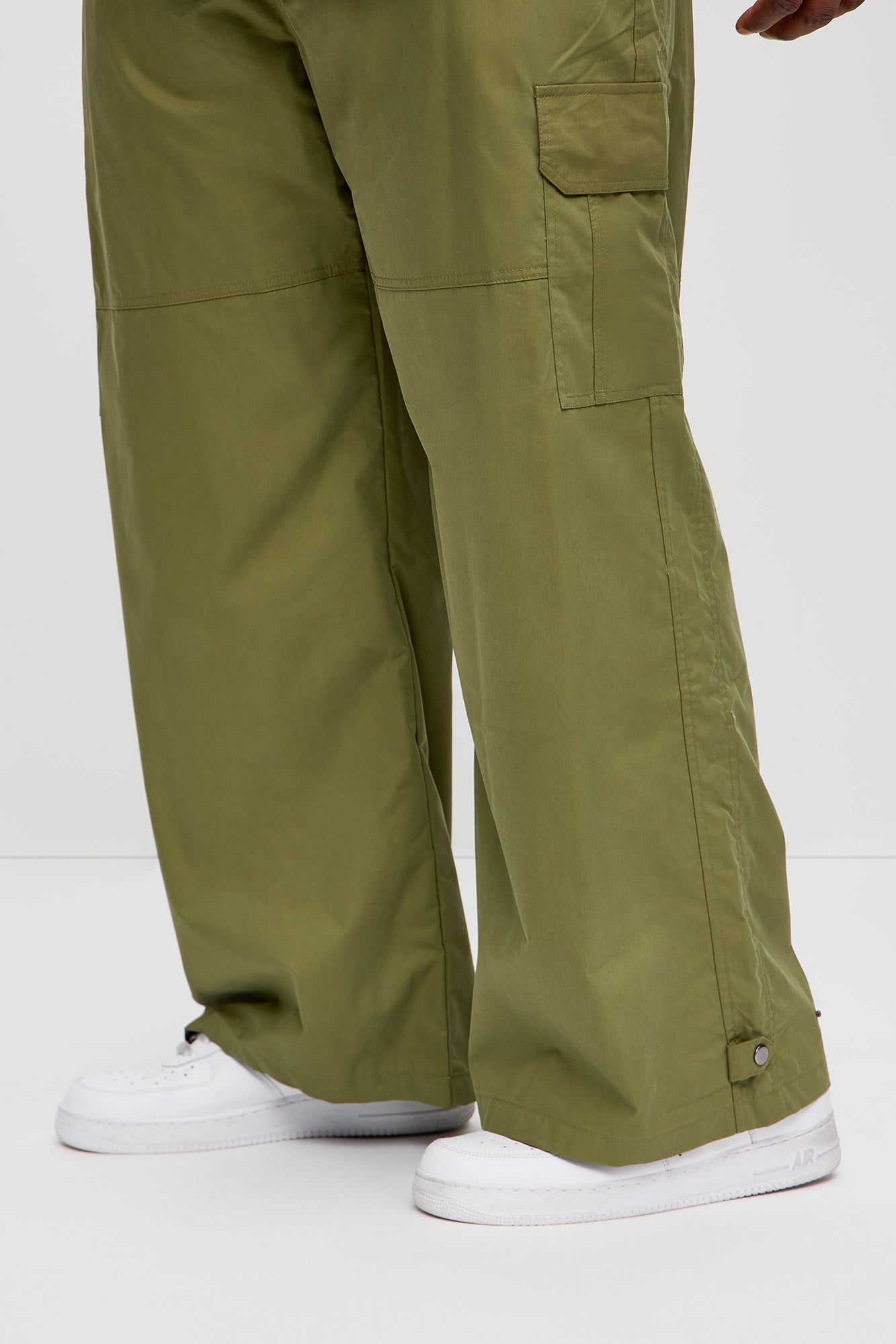 At The Time Baggy Cargo Pants - Olive - Image 8