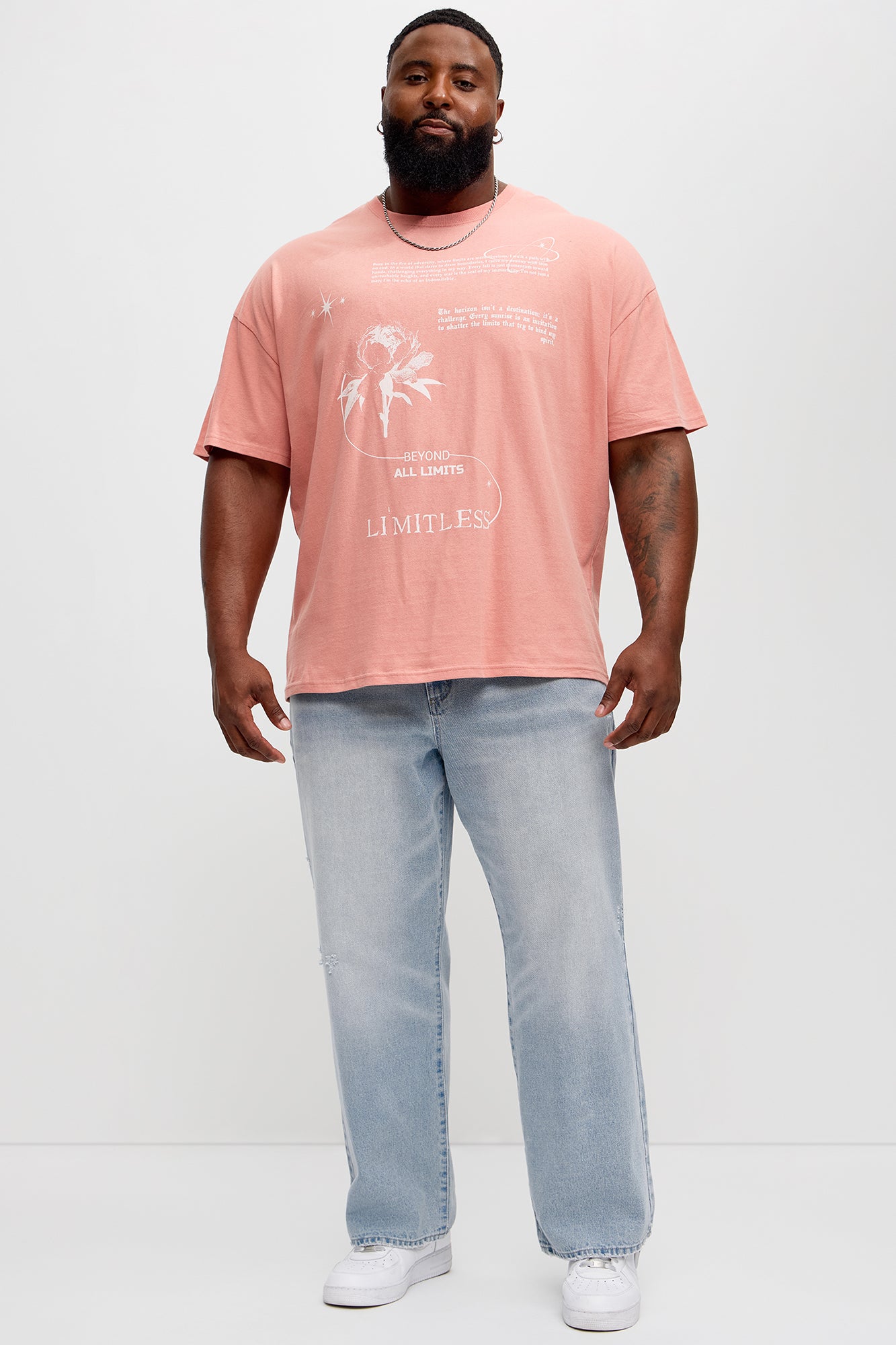 Beyond All Limits Oversized Short Sleeve Tee - Mauve - Image 5