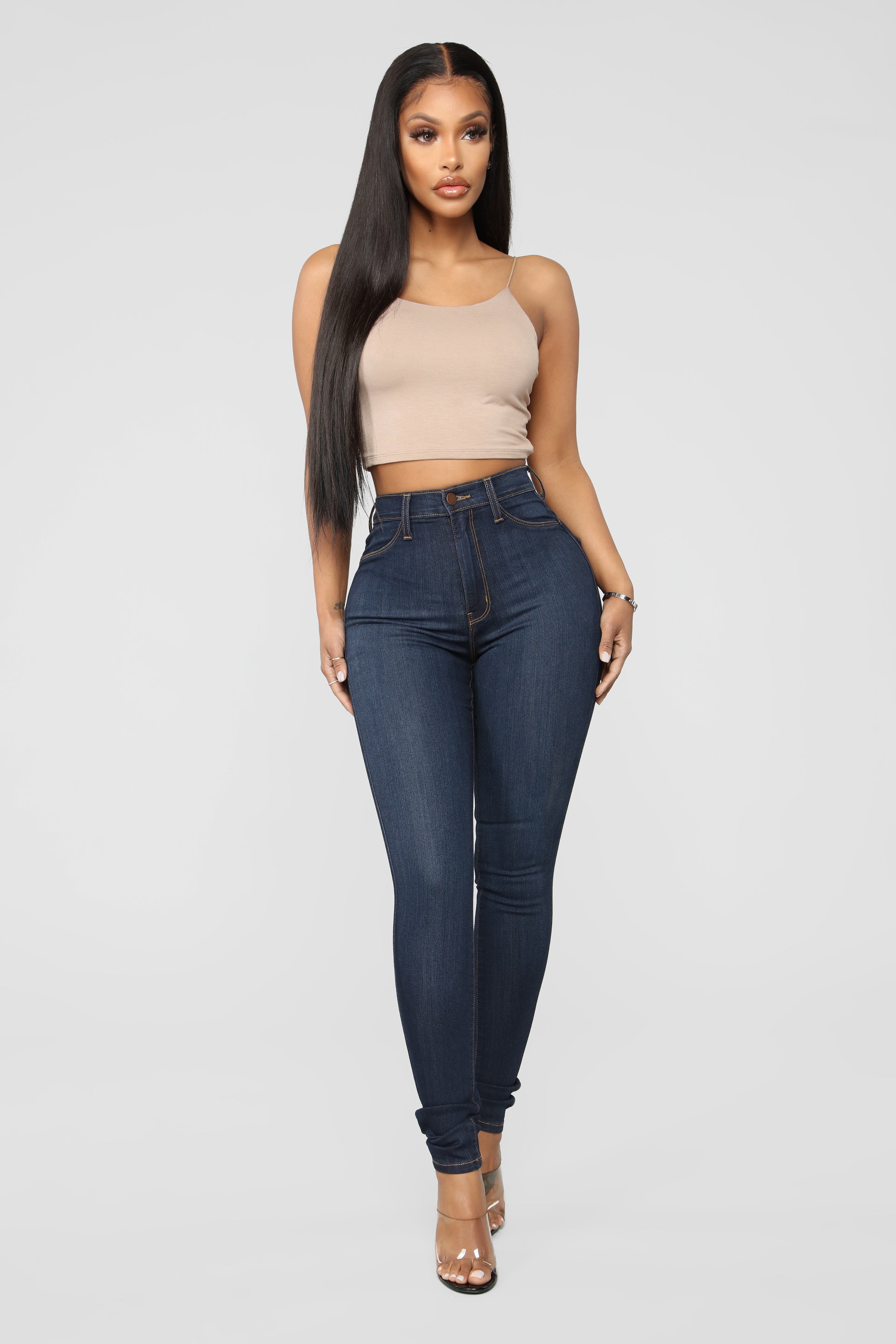 Classic Beauty Booty Lifter Skinny Jeans - Dark Denim - Image 6