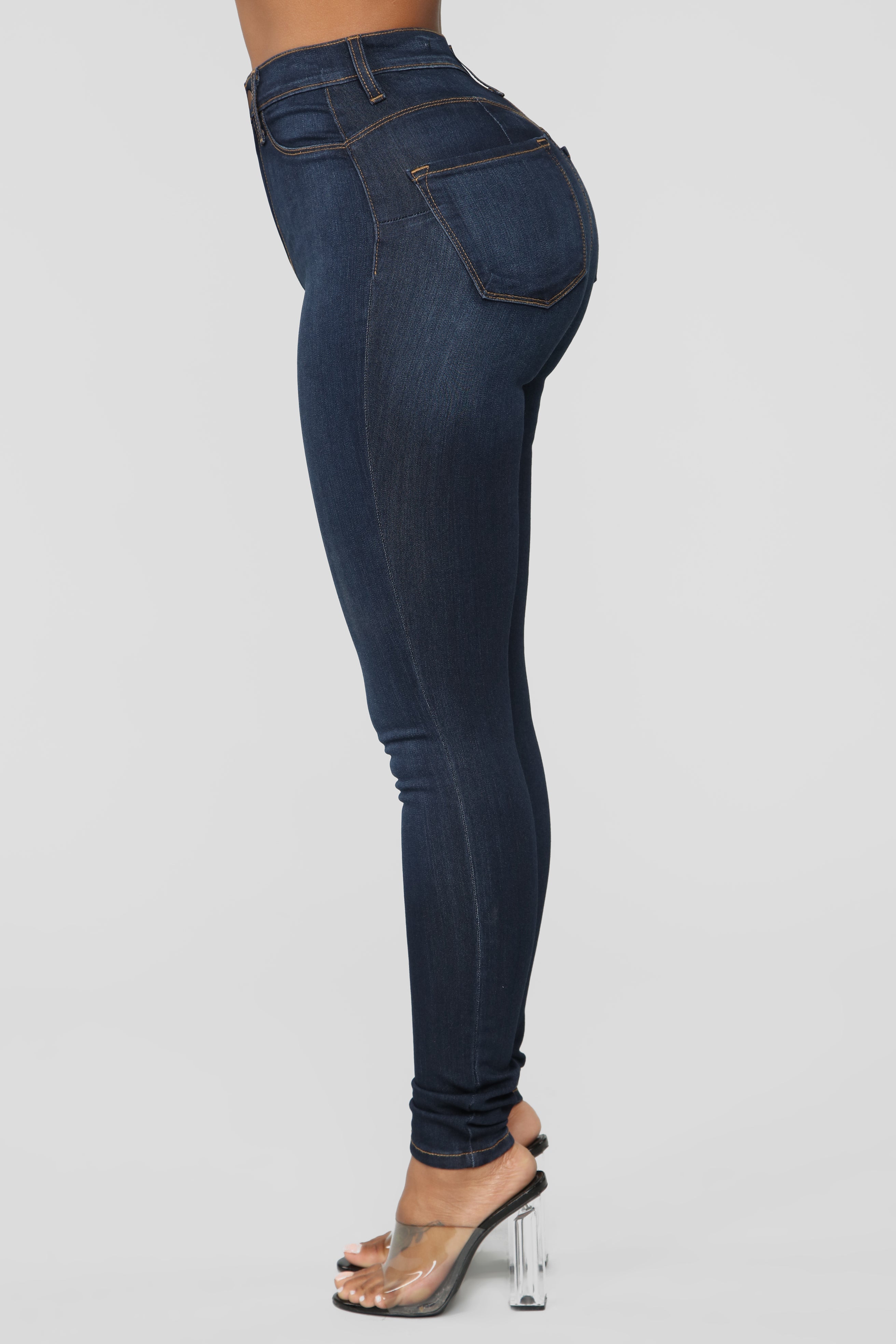 Classic Beauty Booty Lifter Skinny Jeans - Dark Denim - Image 9