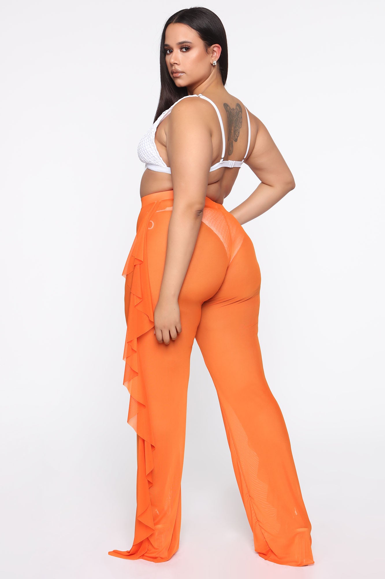 Sunshine See Through Cover Up Pant - Orange - Image 10