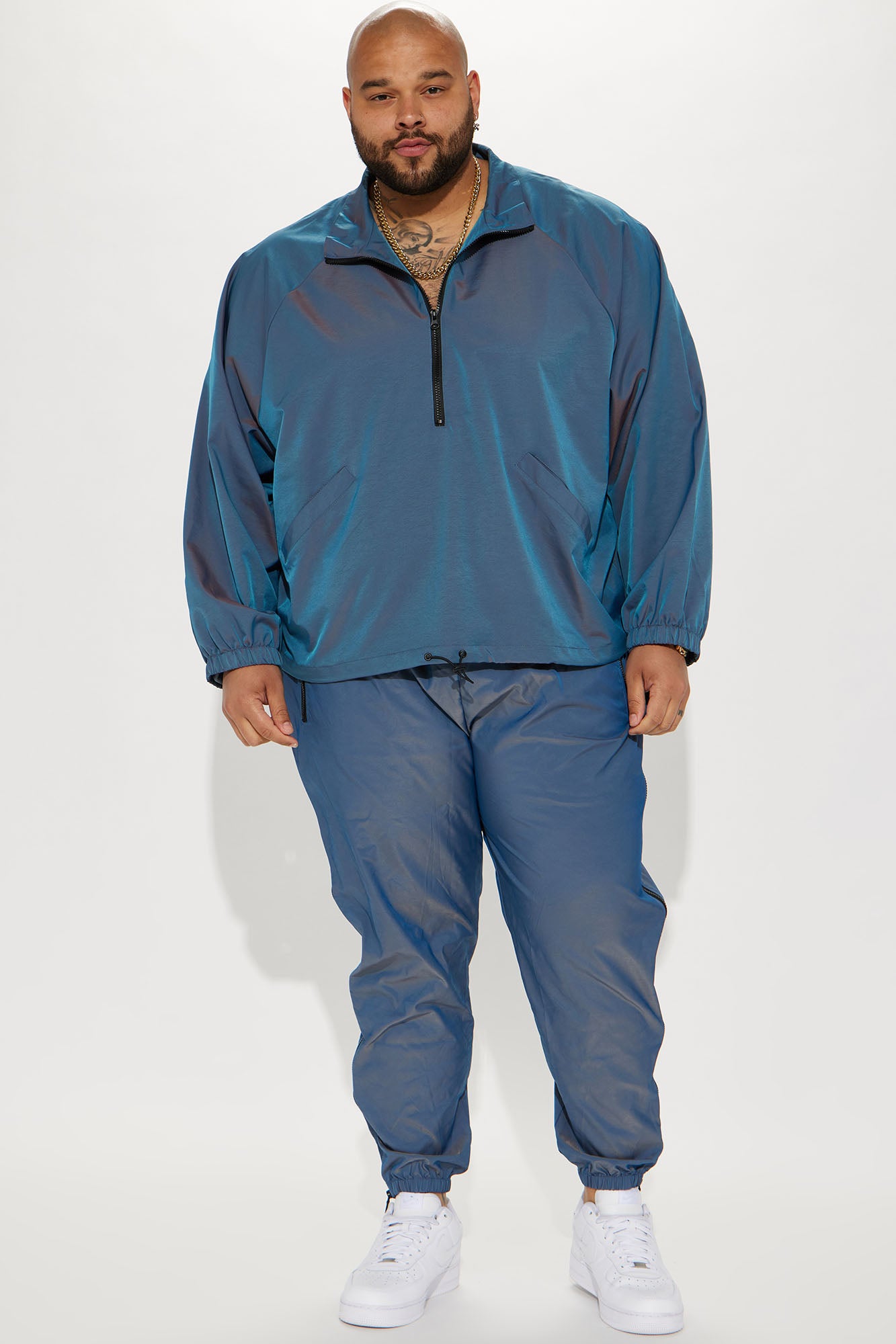 Stormy Iridescent Nylon Anorak - Blue - Image 8