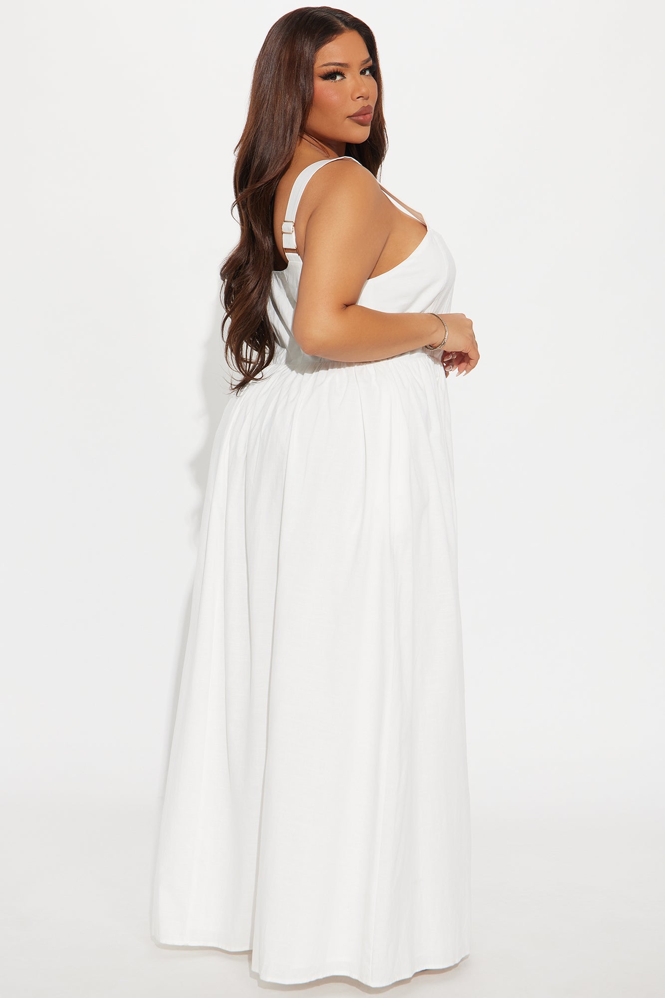 Mary Linen Maxi Dress - White - Image 6