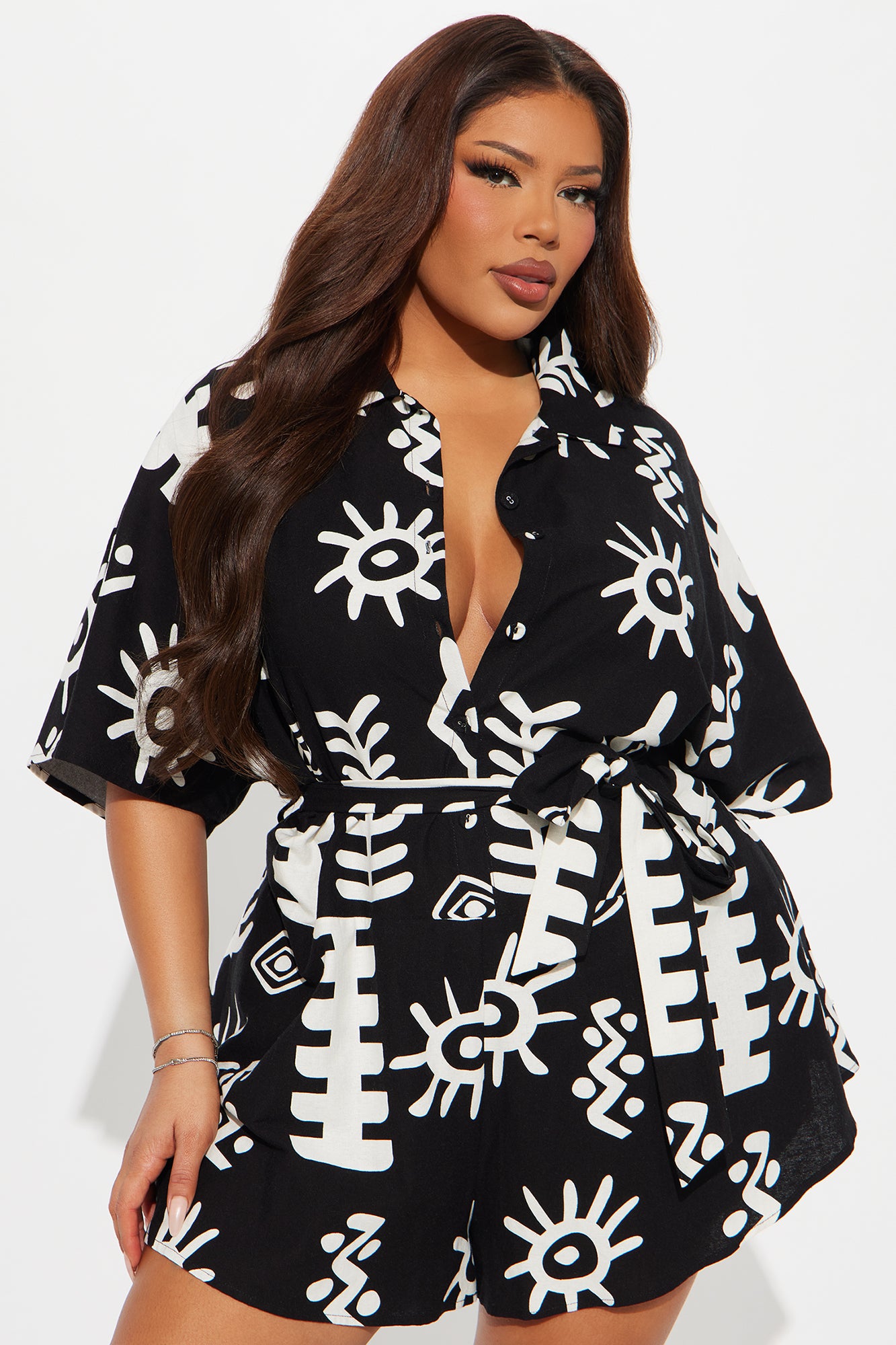 Fiji Islands Romper - Black/White - Image 4