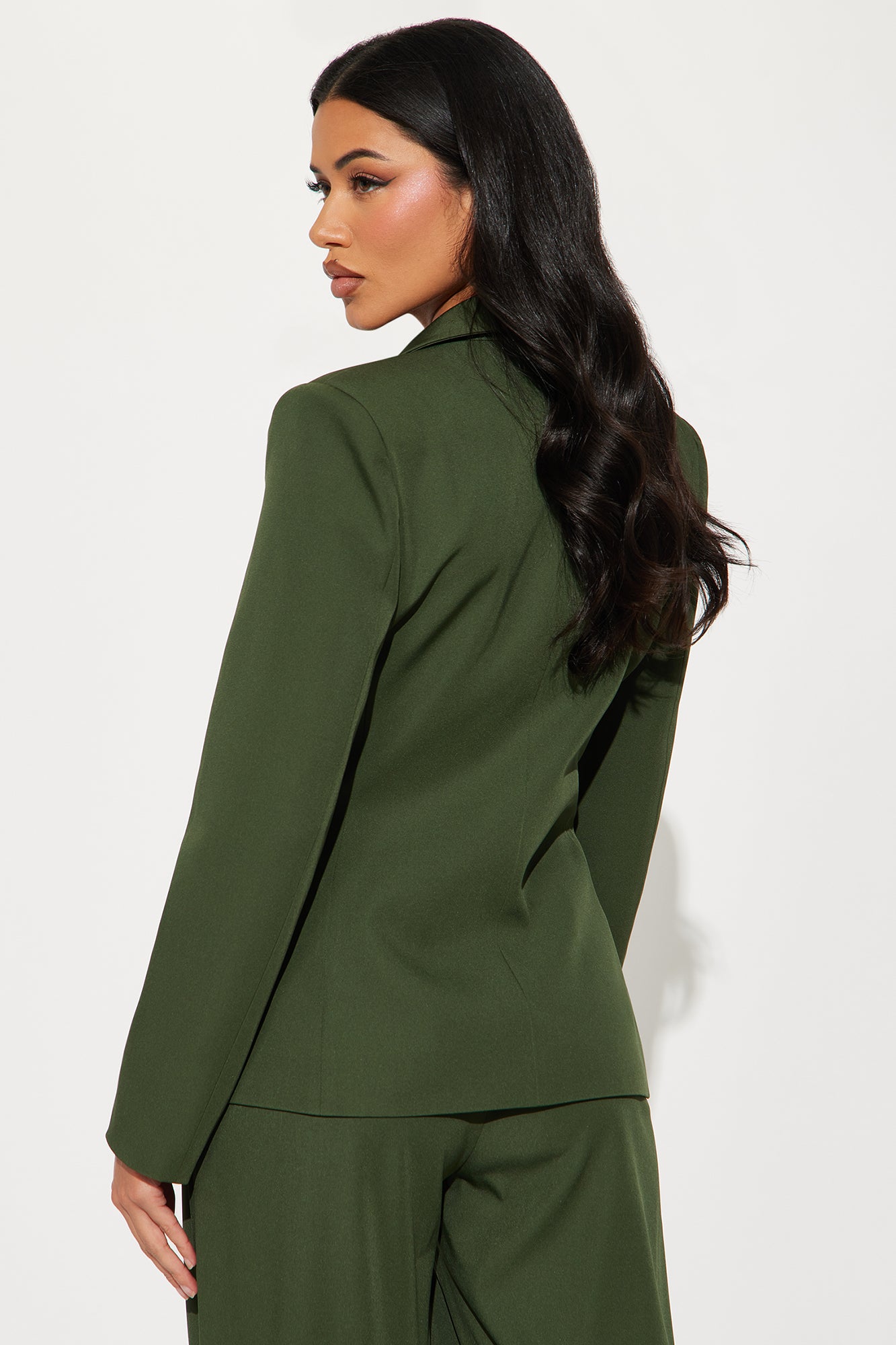 Keep Your Cool Belted Blazer - Hunter - Image 3