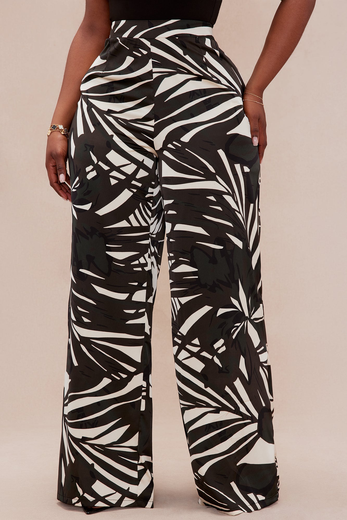 Sasha Satin Pant Set - Black/combo - Image 10