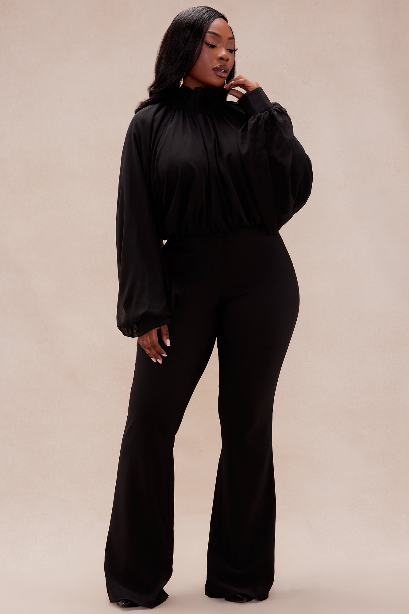 Ericka Chiffon Blouse - Black - Image 6
