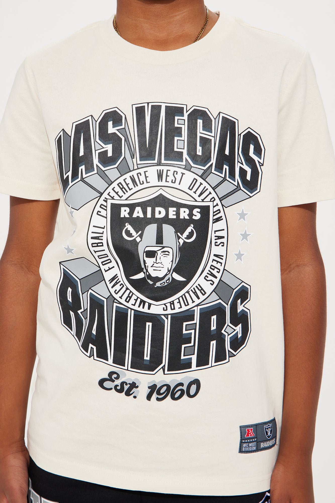 Mini Raiders Upfront Short Sleeve Tee - Cream - Image 5